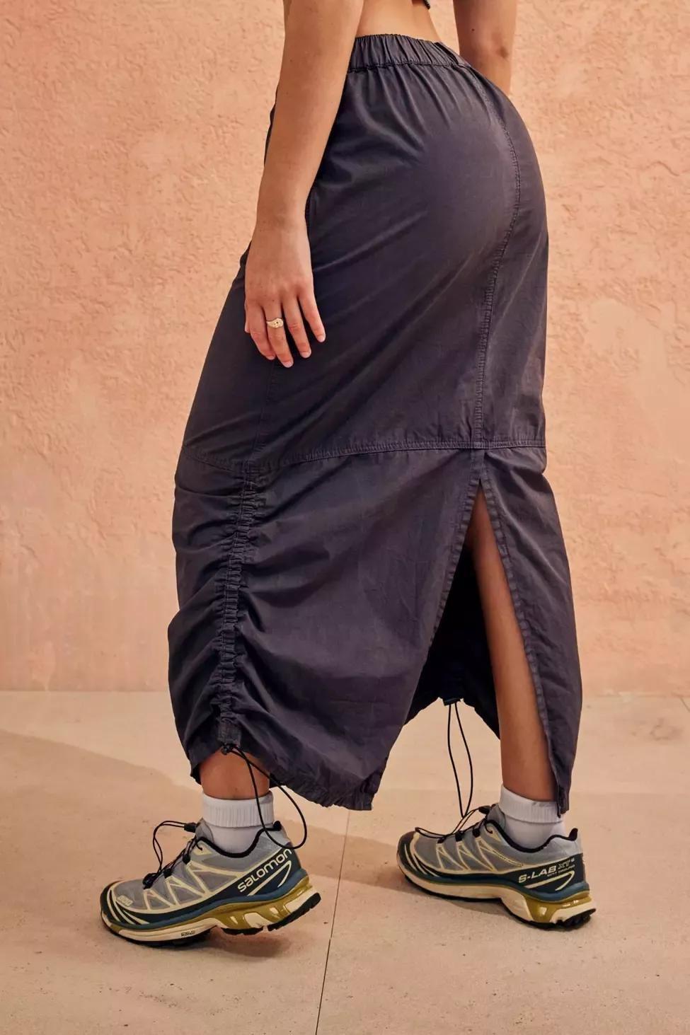 Black Bdg Cargo Maxi Skirt, , large image number 1