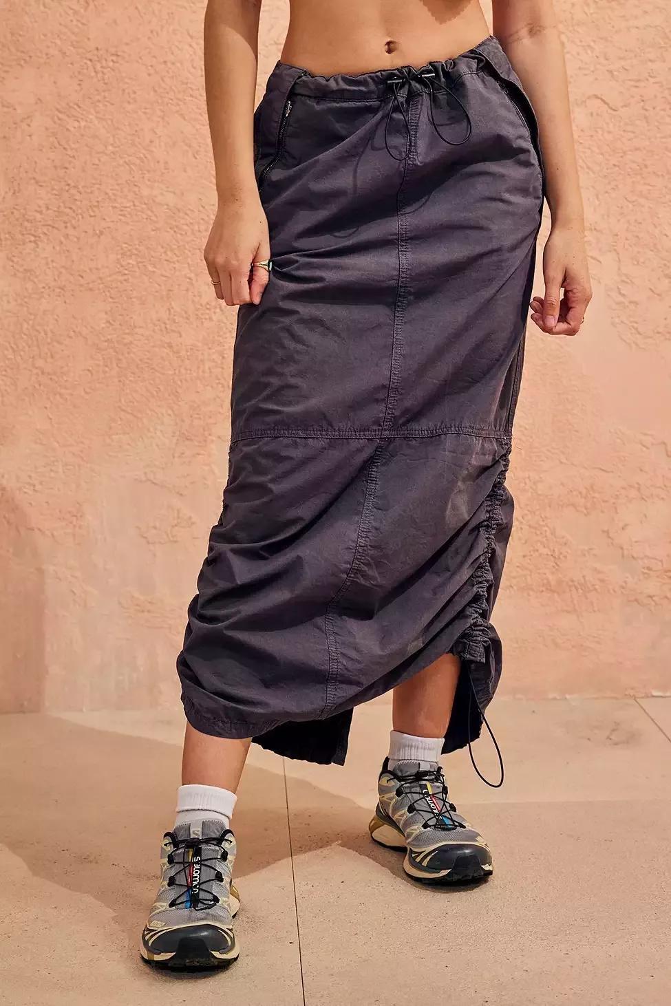 Black Bdg Cargo Maxi Skirt, , large image number 9