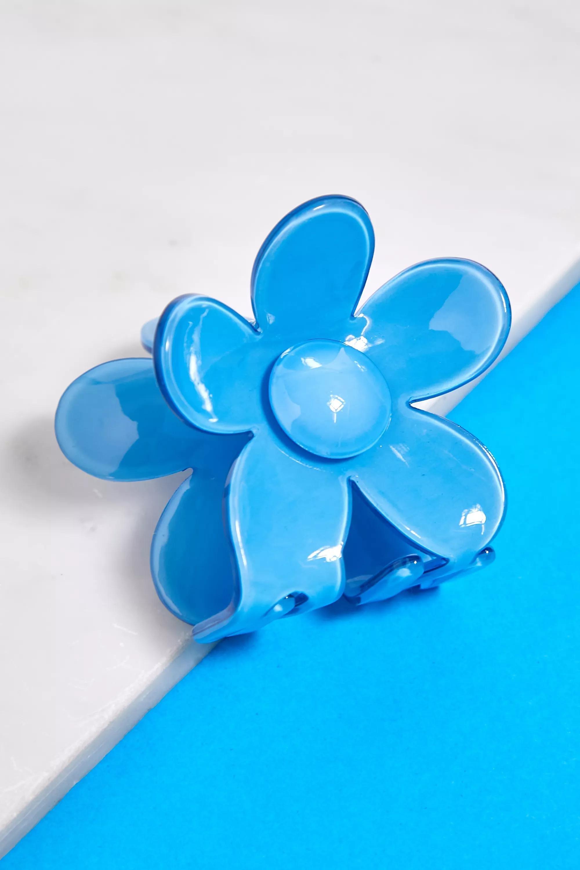BLUE Bloom Floral Claw Clip, , large image number 0