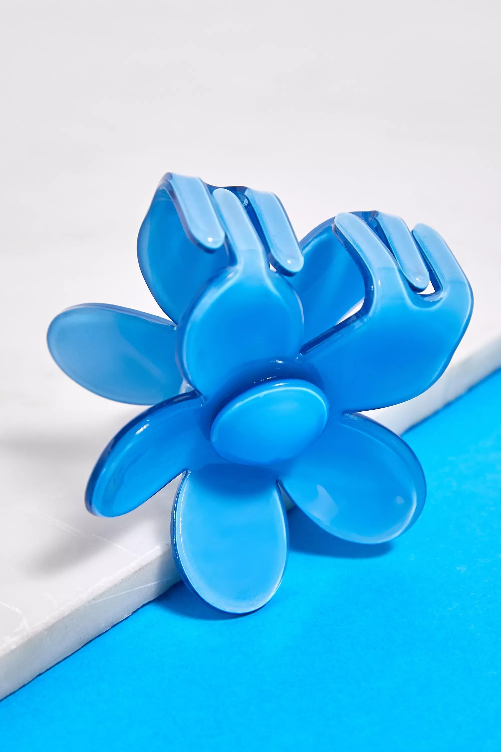 BLUE Bloom Floral Claw Clip, , large image number 2
