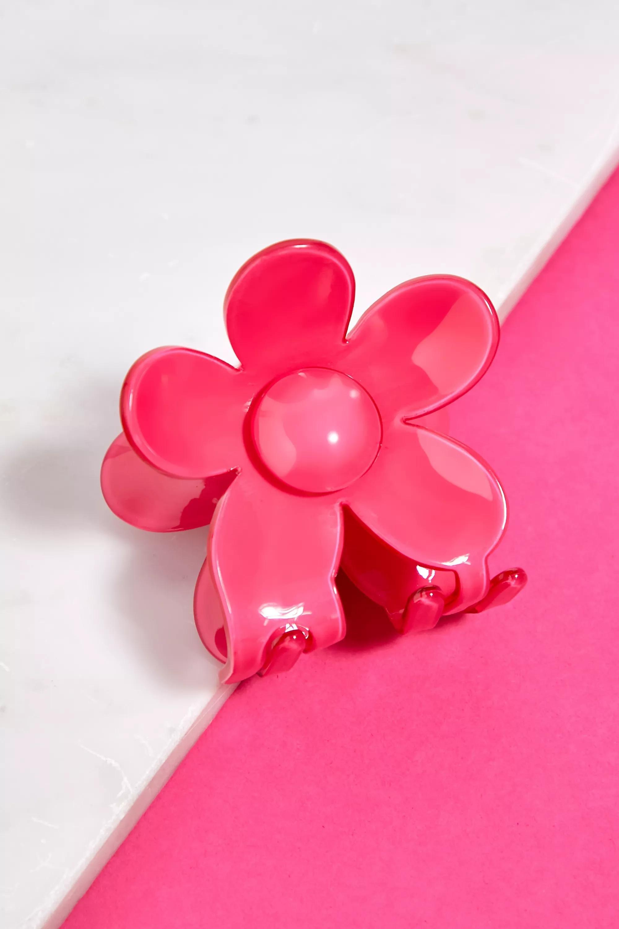 PINK Bloom Floral Claw Clip, , large image number 0