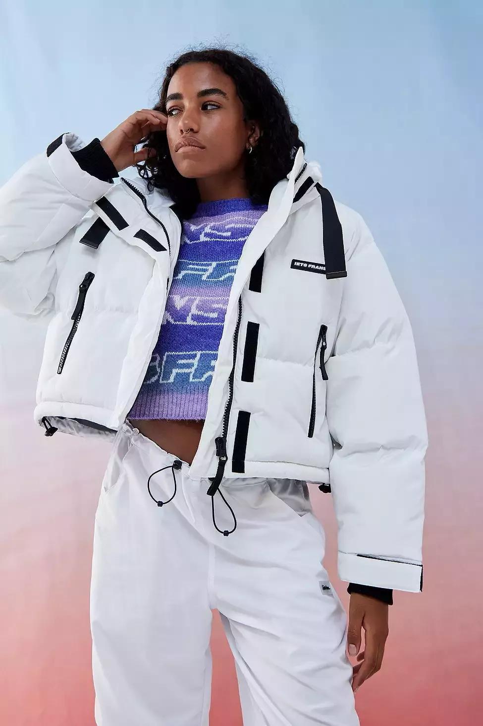 Urban outfitters white puffer jacket sale