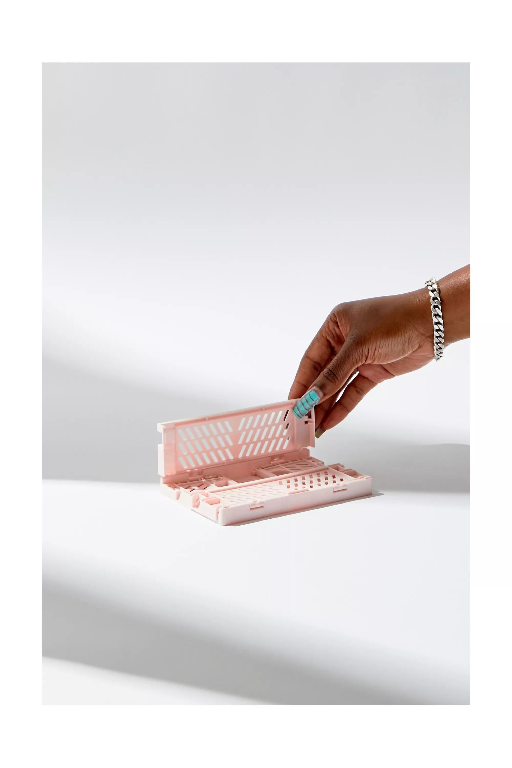 Pink Extra-Small Folding Storage Crate, , large image number 3