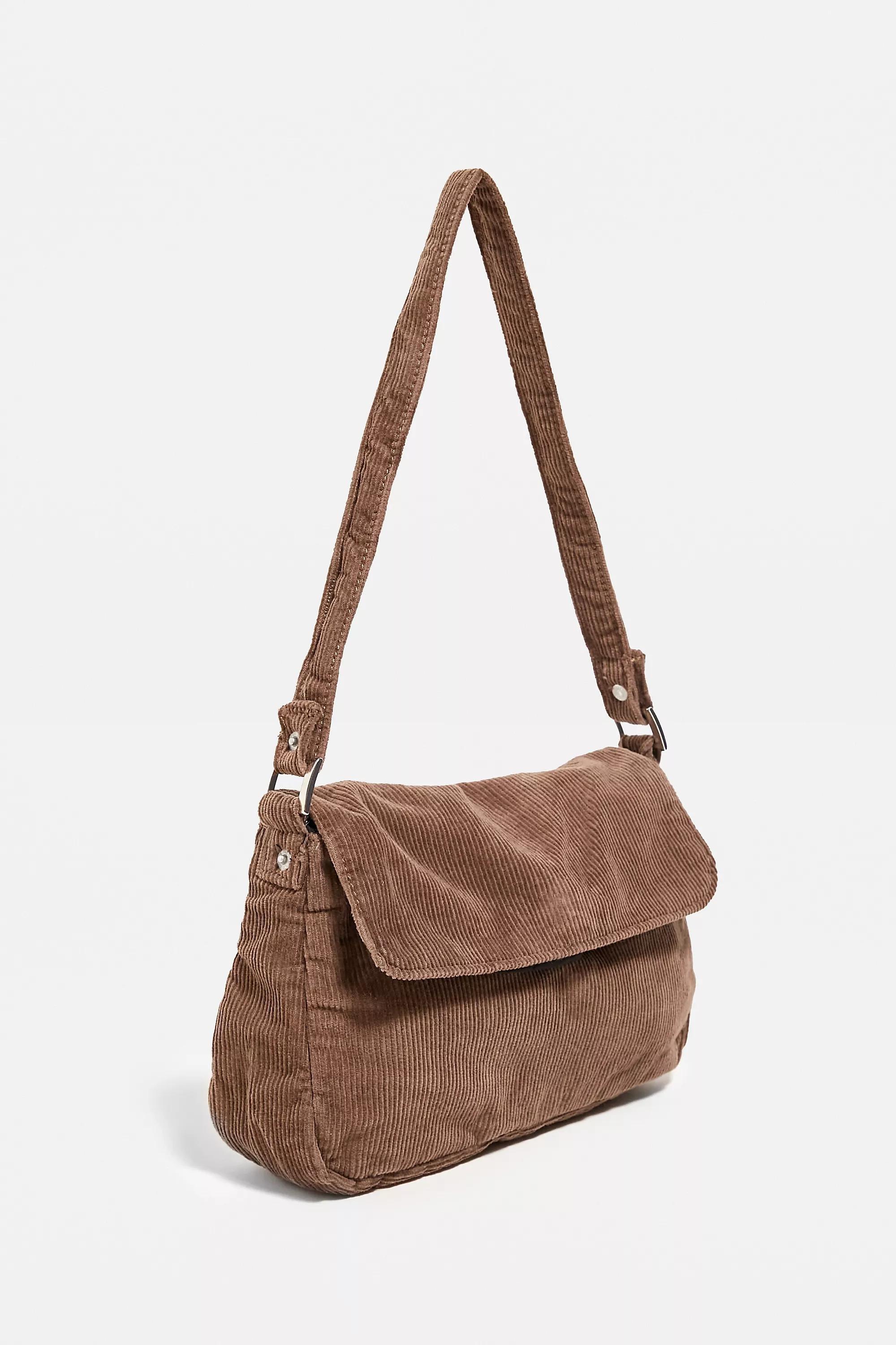 Brown Bdg Corduroy Shoulder Bag, BRN, large image number 2