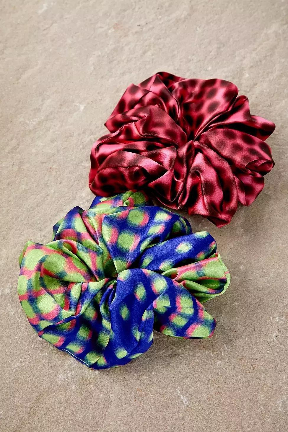 ASSORT Meta Print Satin Scrunchie 2-Pack, , large image number 0