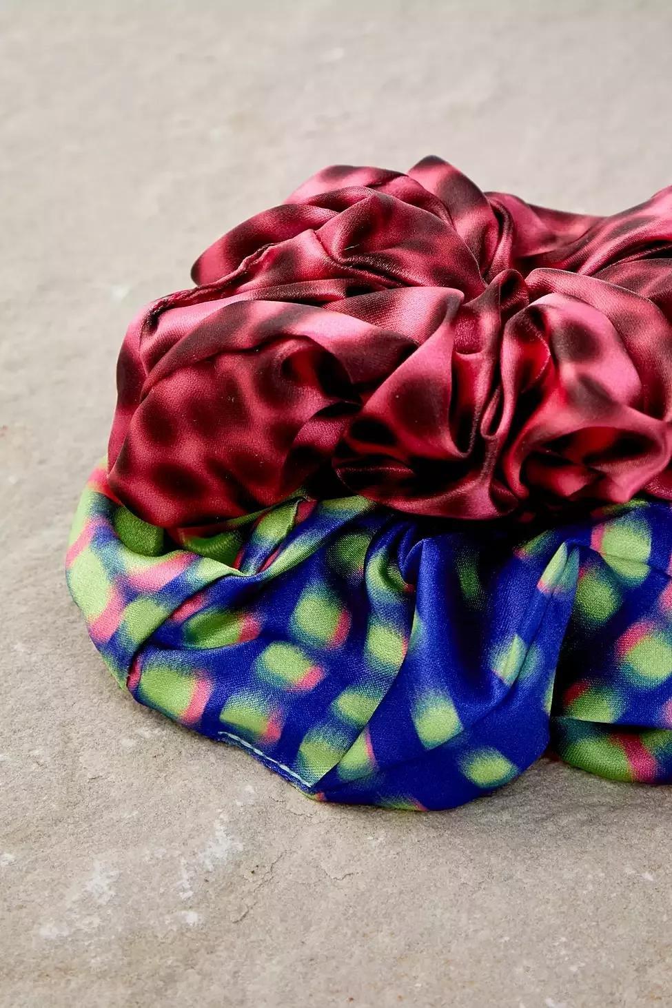 ASSORT Meta Print Satin Scrunchie 2-Pack, , large image number 1