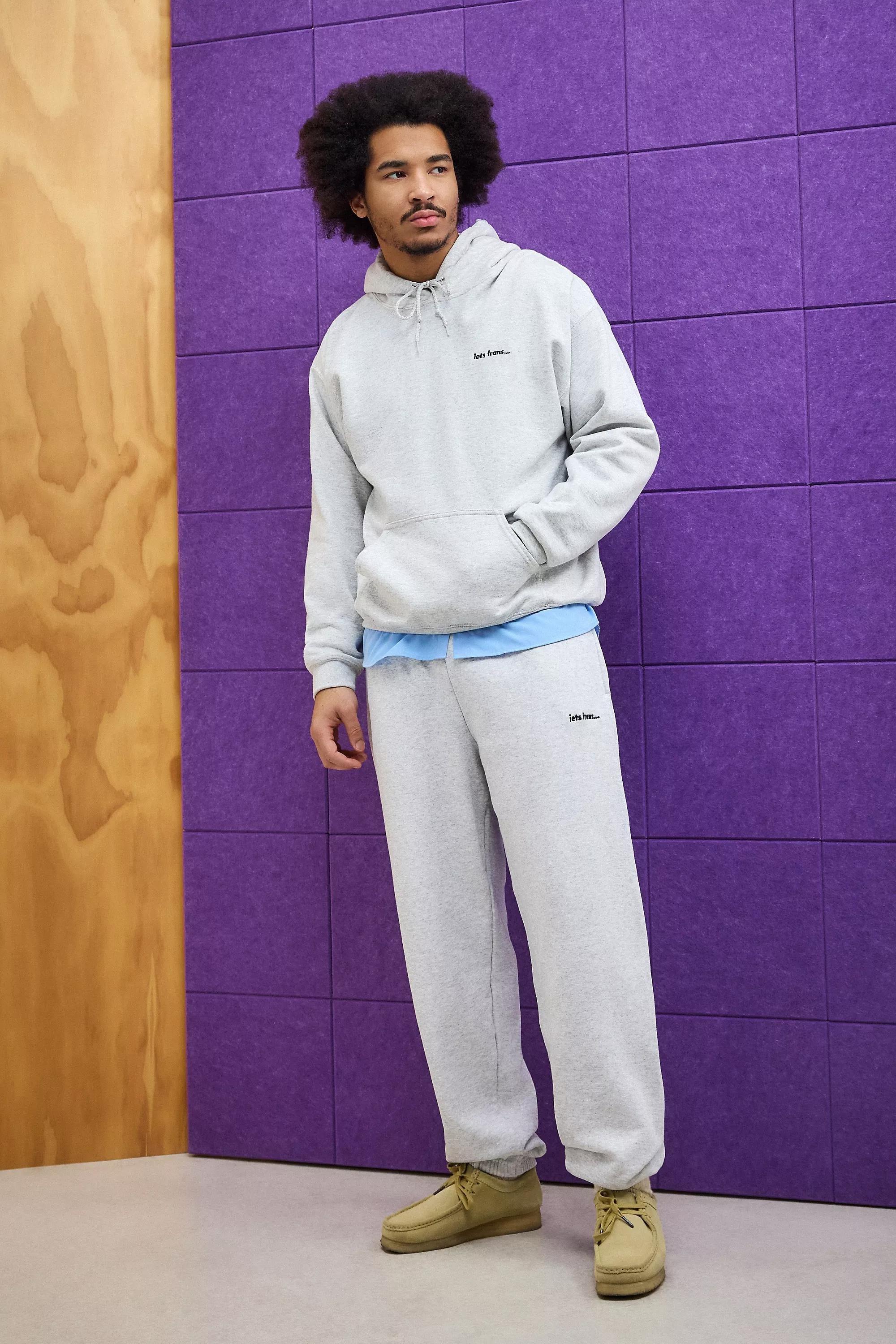 Grey Iets Frans... Marl Joggers, , large image number 1