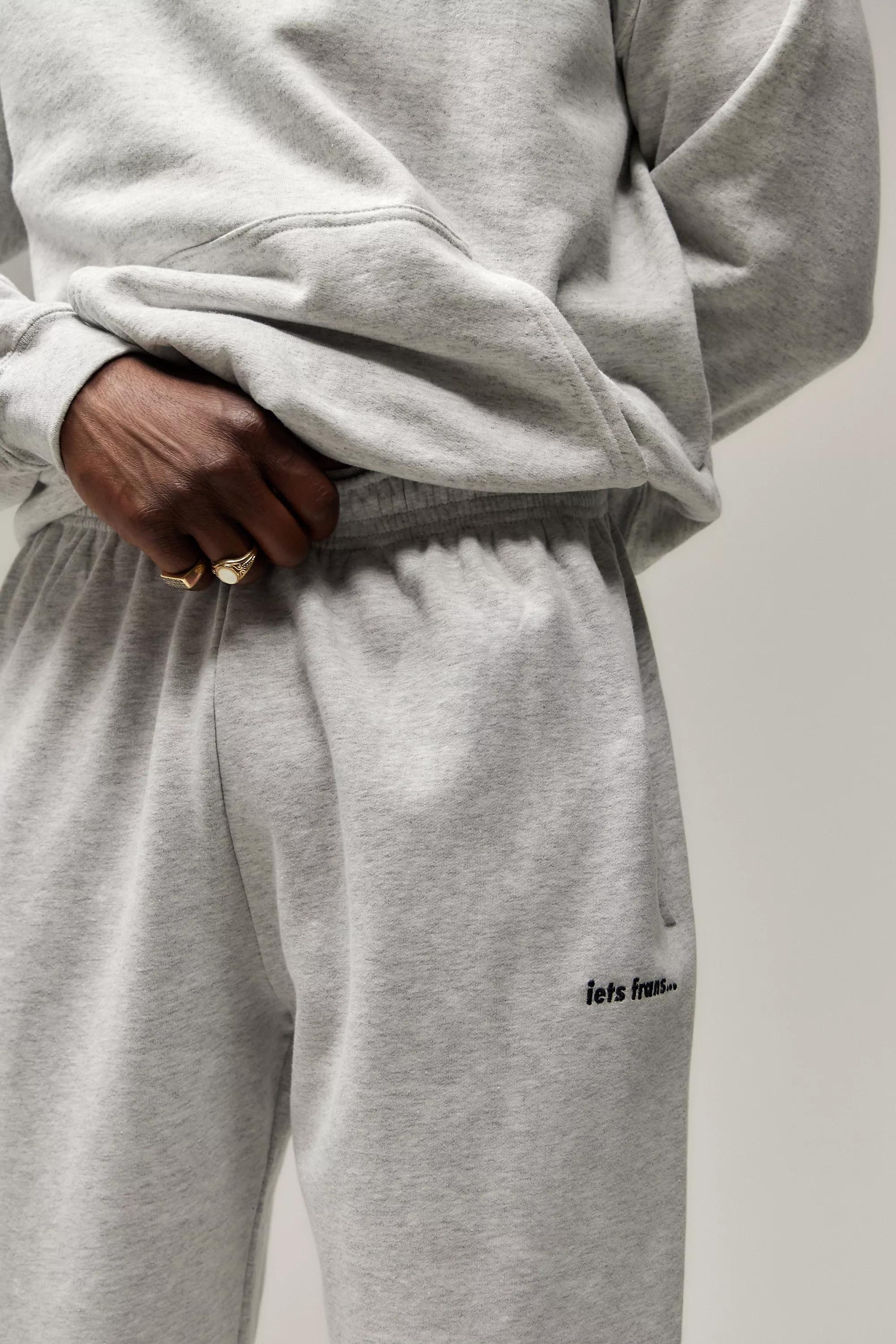 Grey Iets Frans... Marl Joggers, GREY, large image number 5