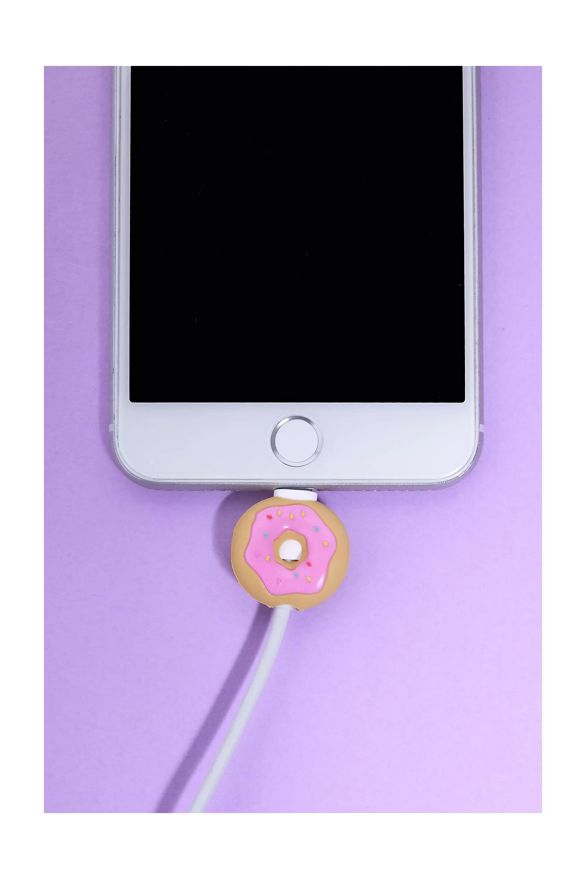 Pink Moji power Donut Bite Cable Protector, PINK, large image number 0
