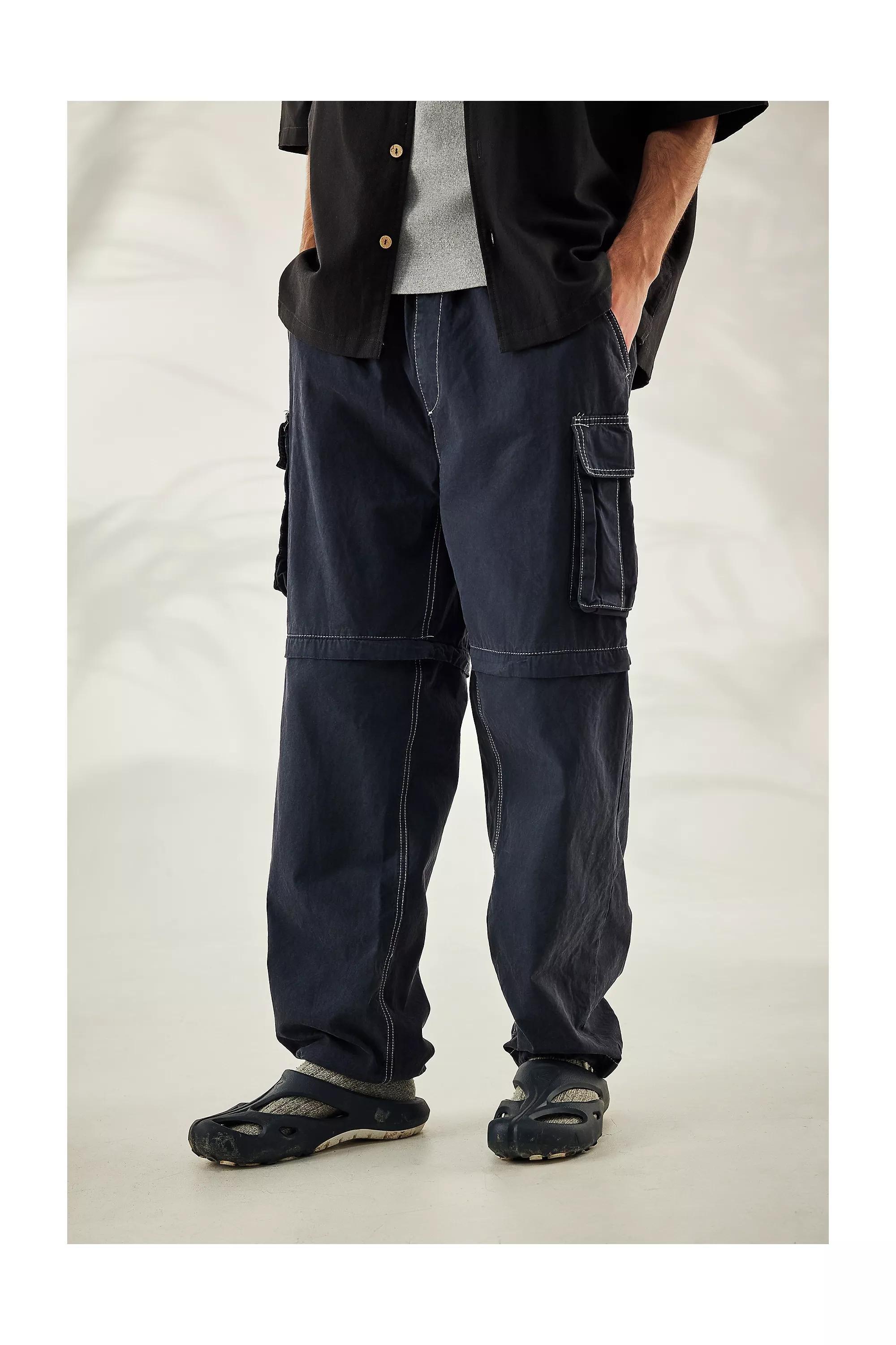 Black Bdg Zip Off Cargo Trousers, , large image number 0