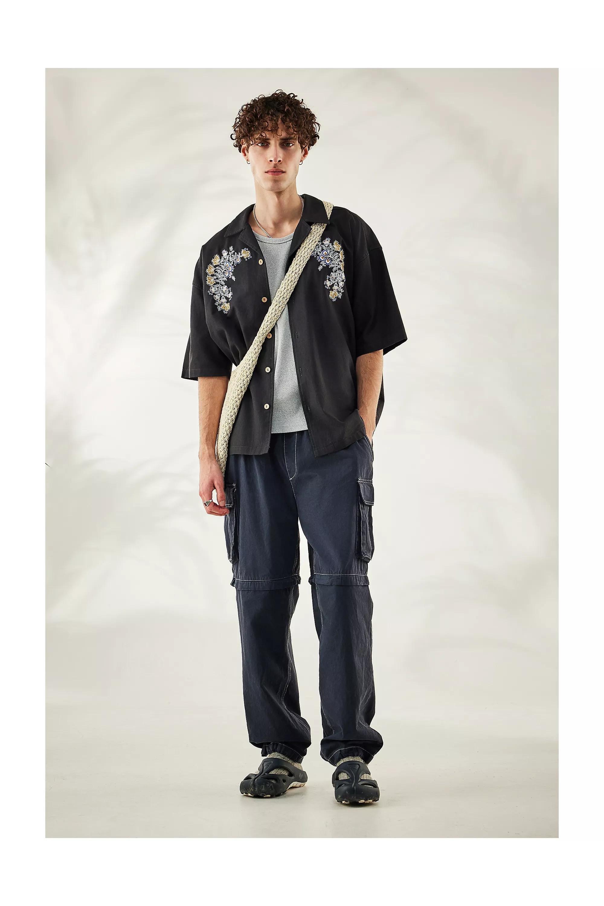 Black Bdg Zip Off Cargo Trousers, , large image number 2