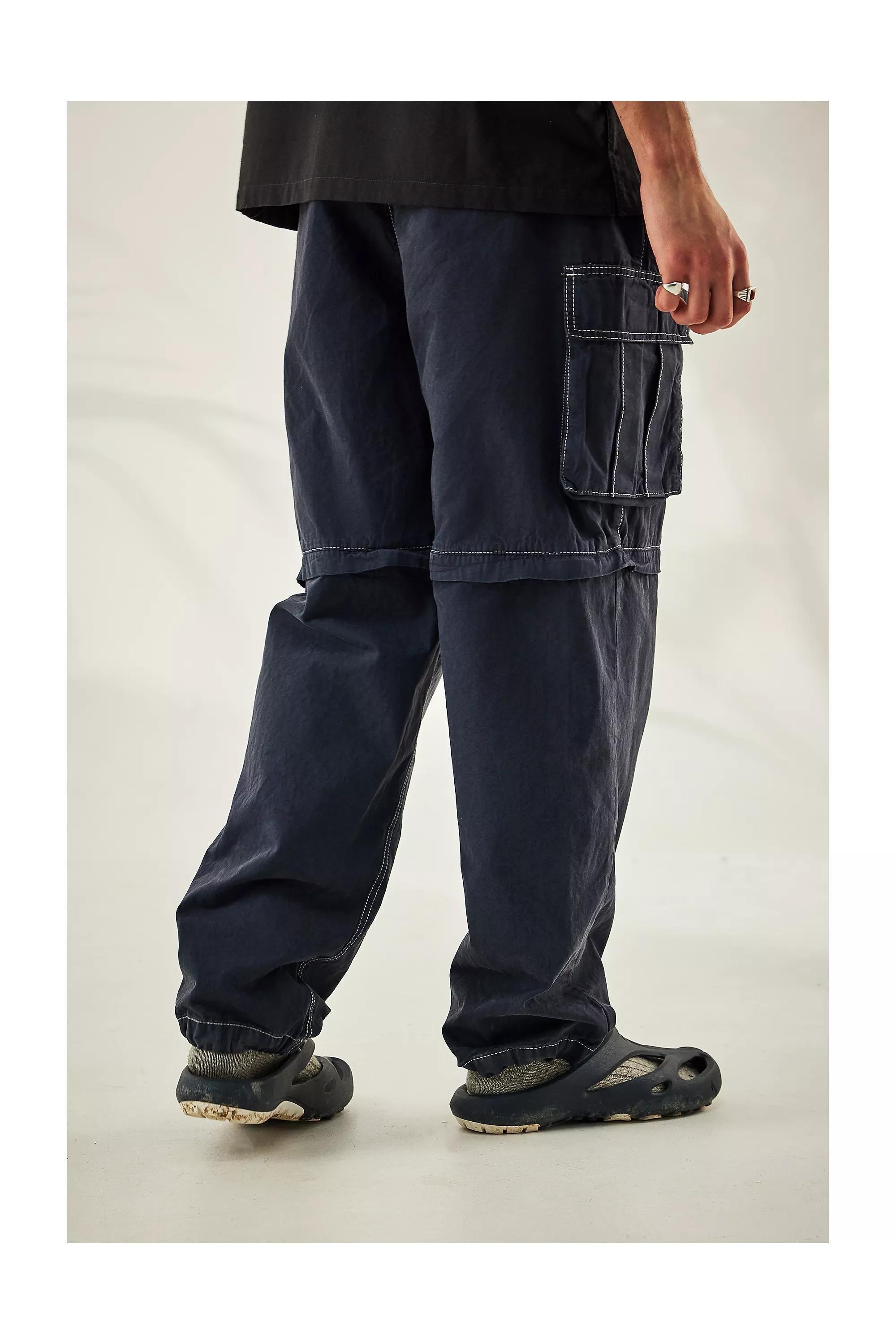 Black Bdg Zip Off Cargo Trousers, , large image number 3