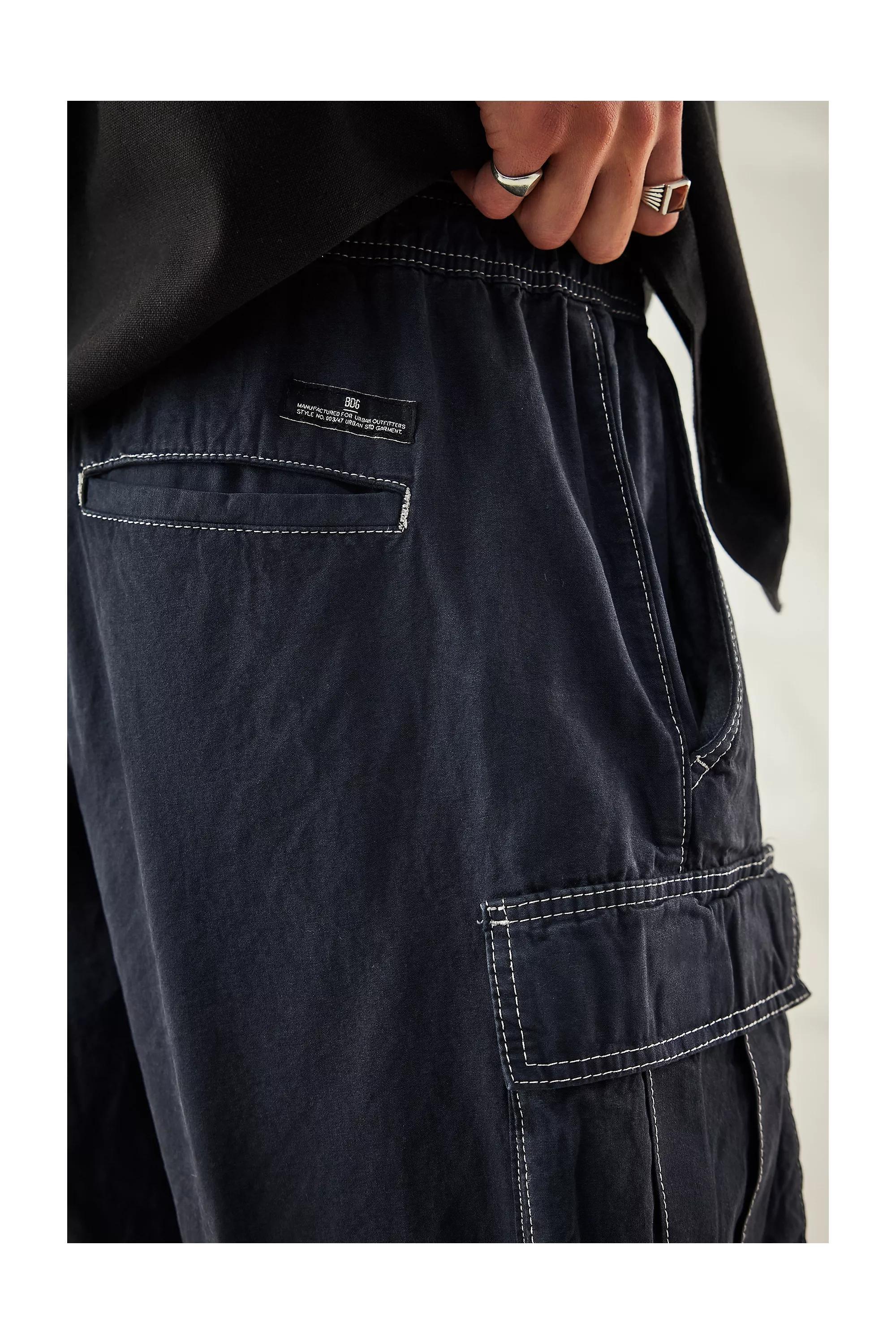 Black Bdg Zip Off Cargo Trousers, , large image number 4