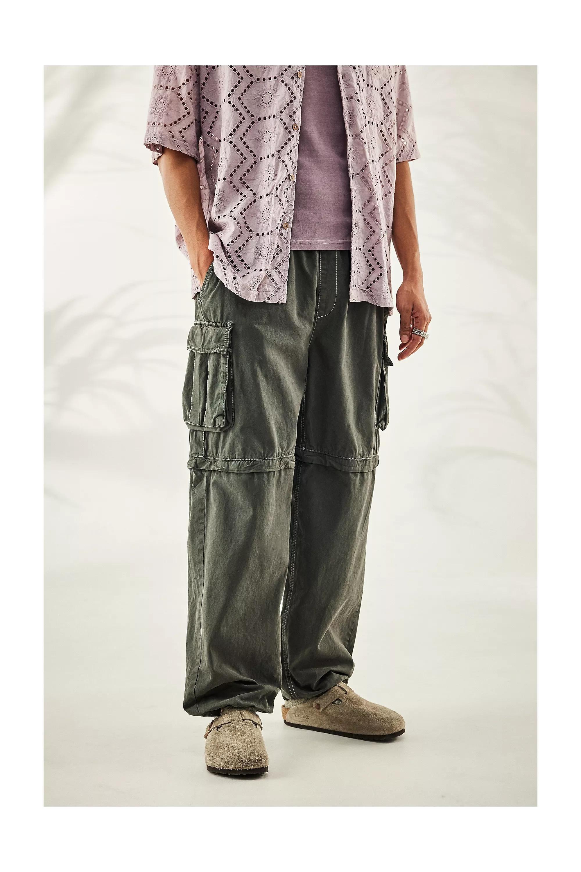 Khaki Bdg Zip Off Cargo Trousers, , large image number 0