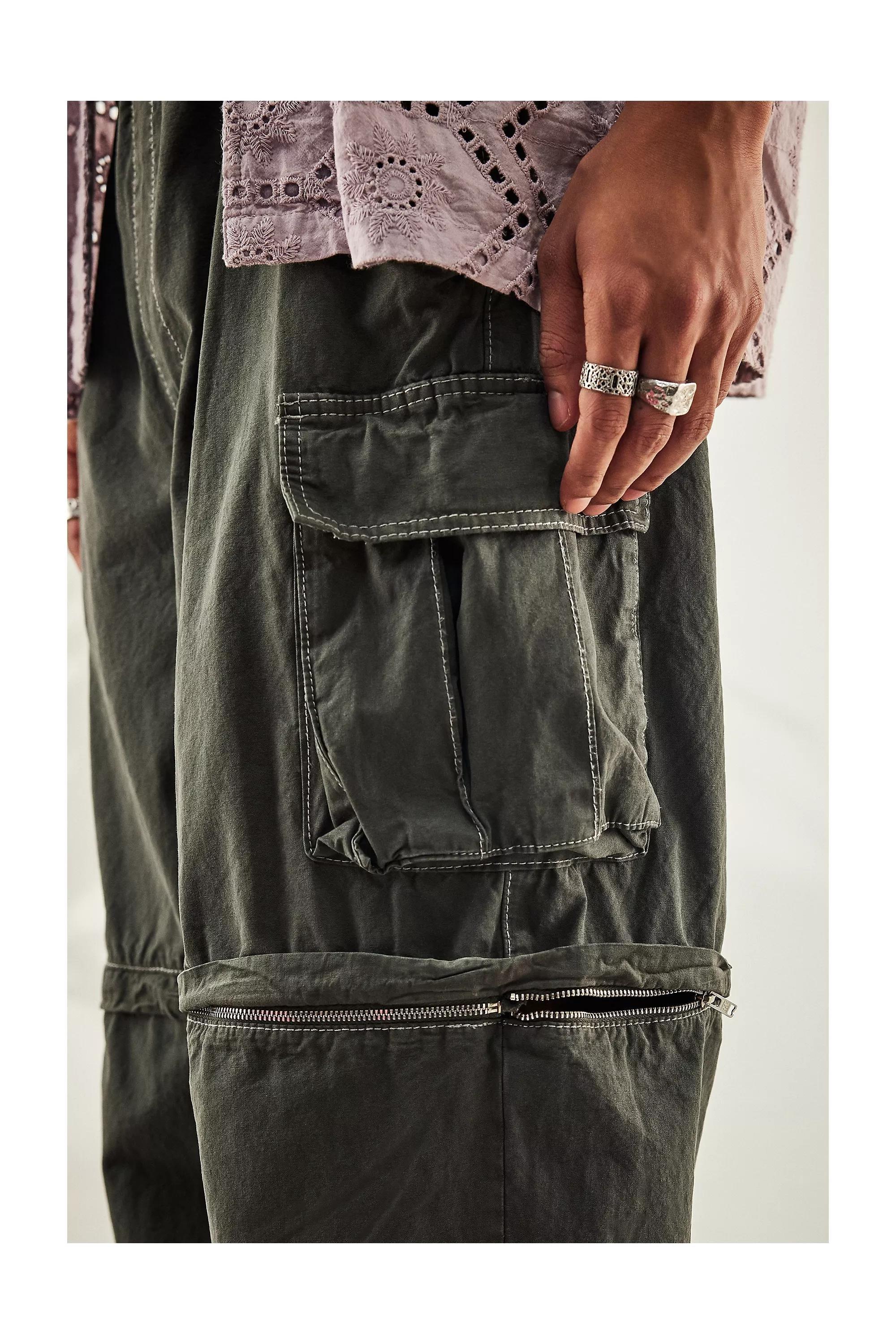 Khaki Bdg Zip Off Cargo Trousers, , large image number 4