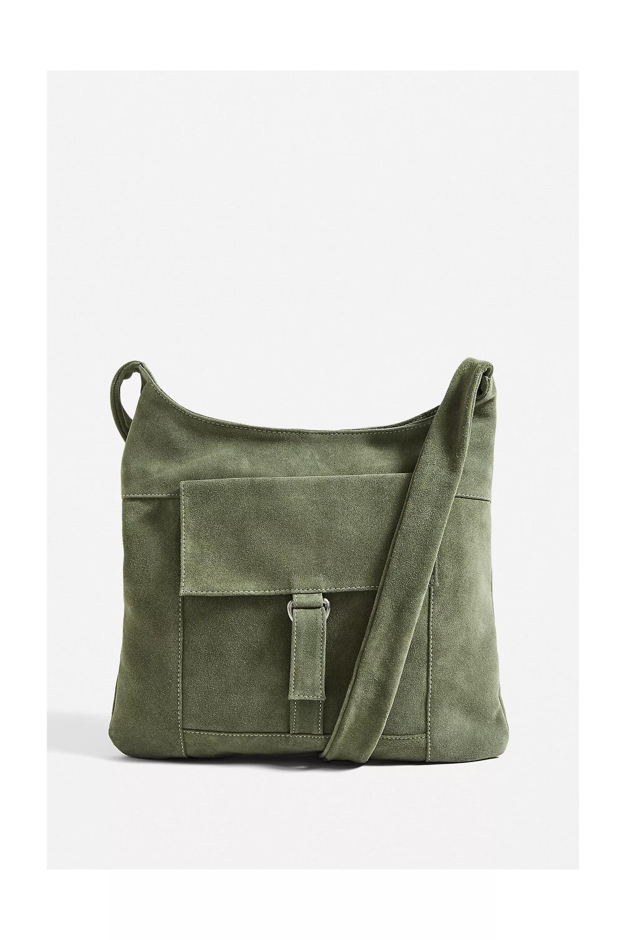 Green Uo Suede Pocket Crossbody Bag, , large image number 1