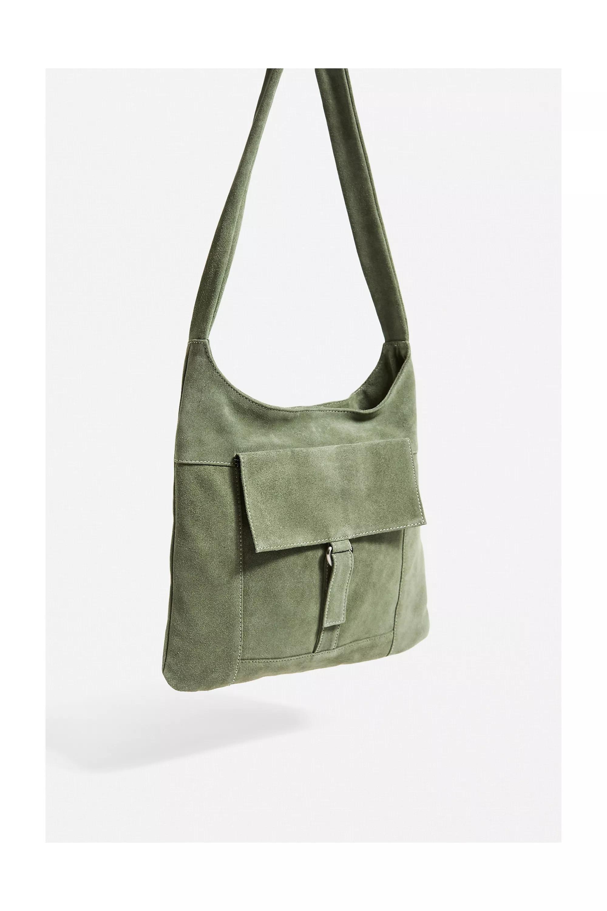 Green Uo Suede Pocket Crossbody Bag, , large image number 2
