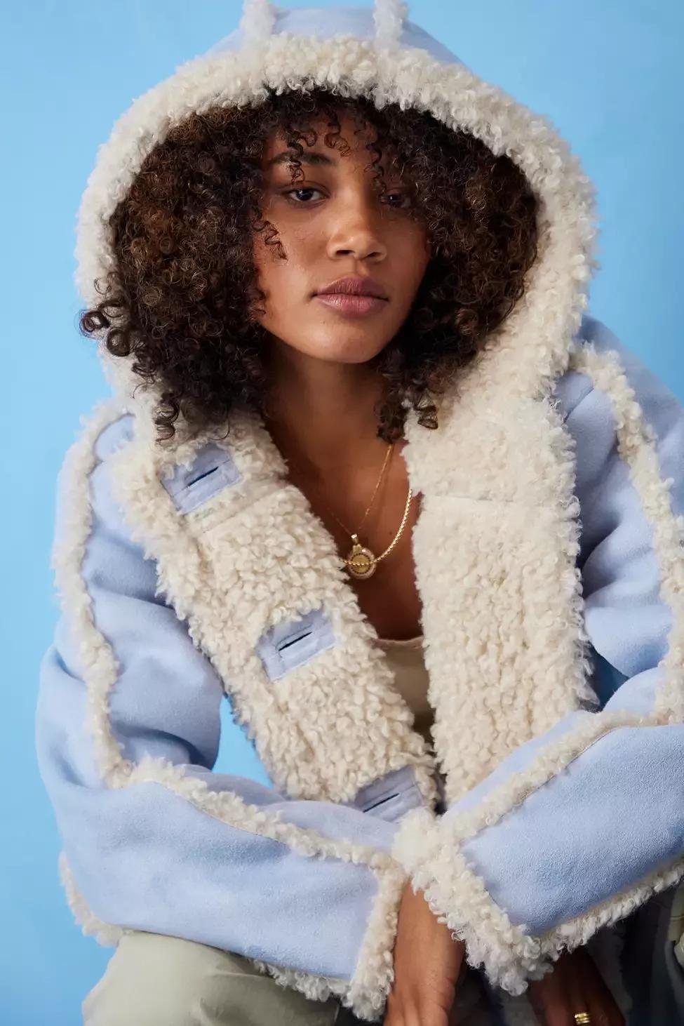 Urban outfitters hotsell shearling coat