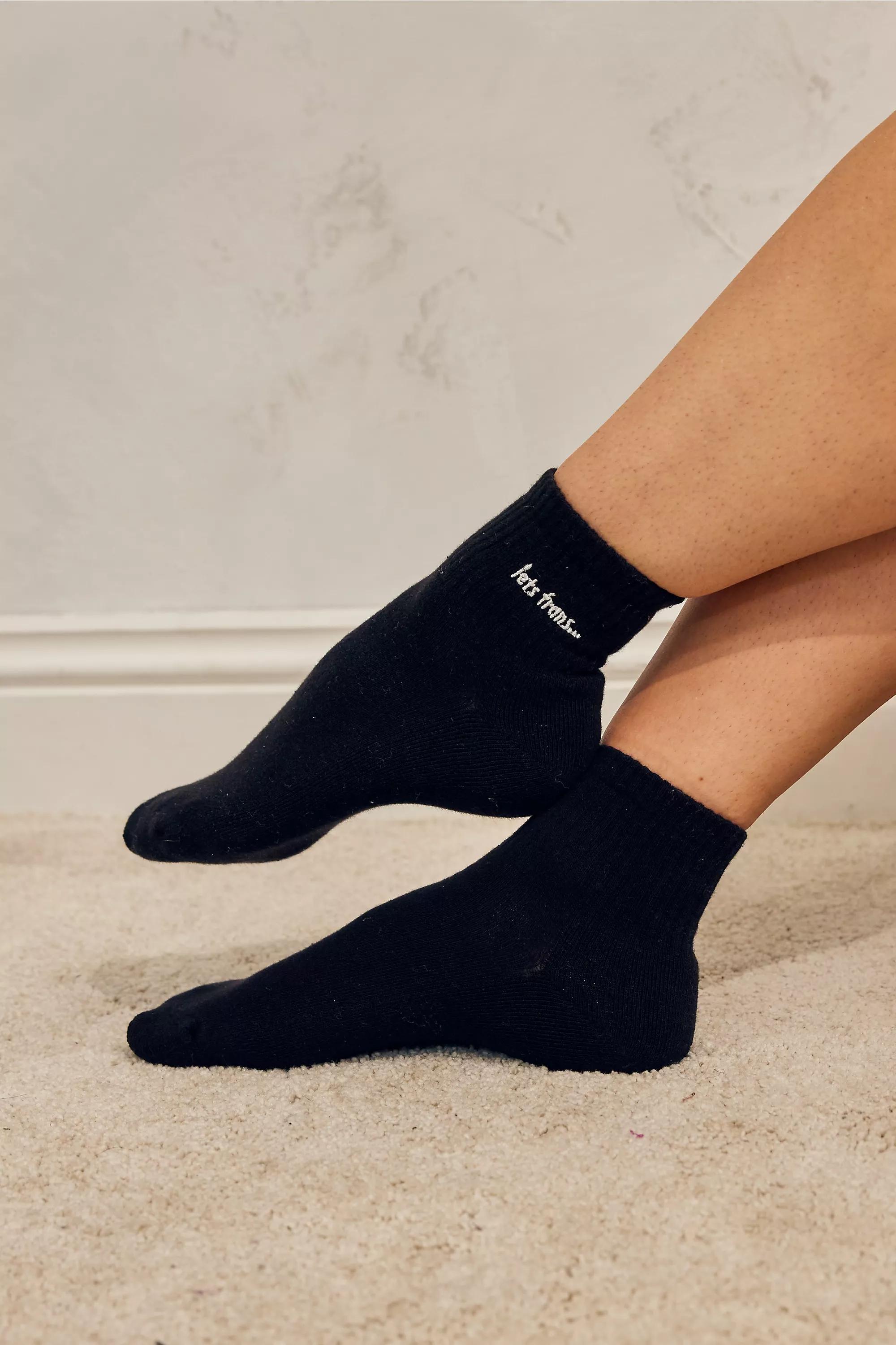 Black Iets Frans... Cropped Socks, BLK, large image number 0