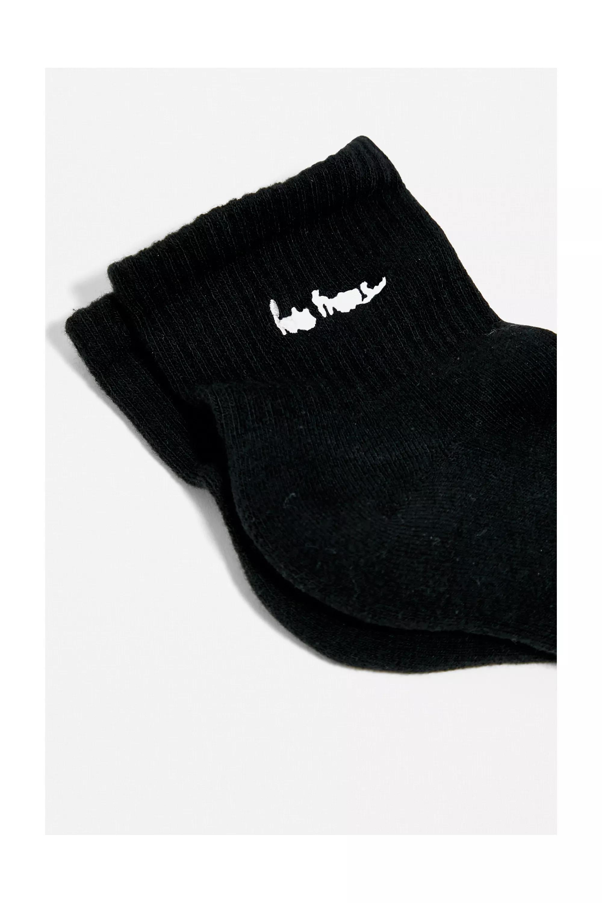 Black Iets Frans... Cropped Socks, BLK, large image number 2