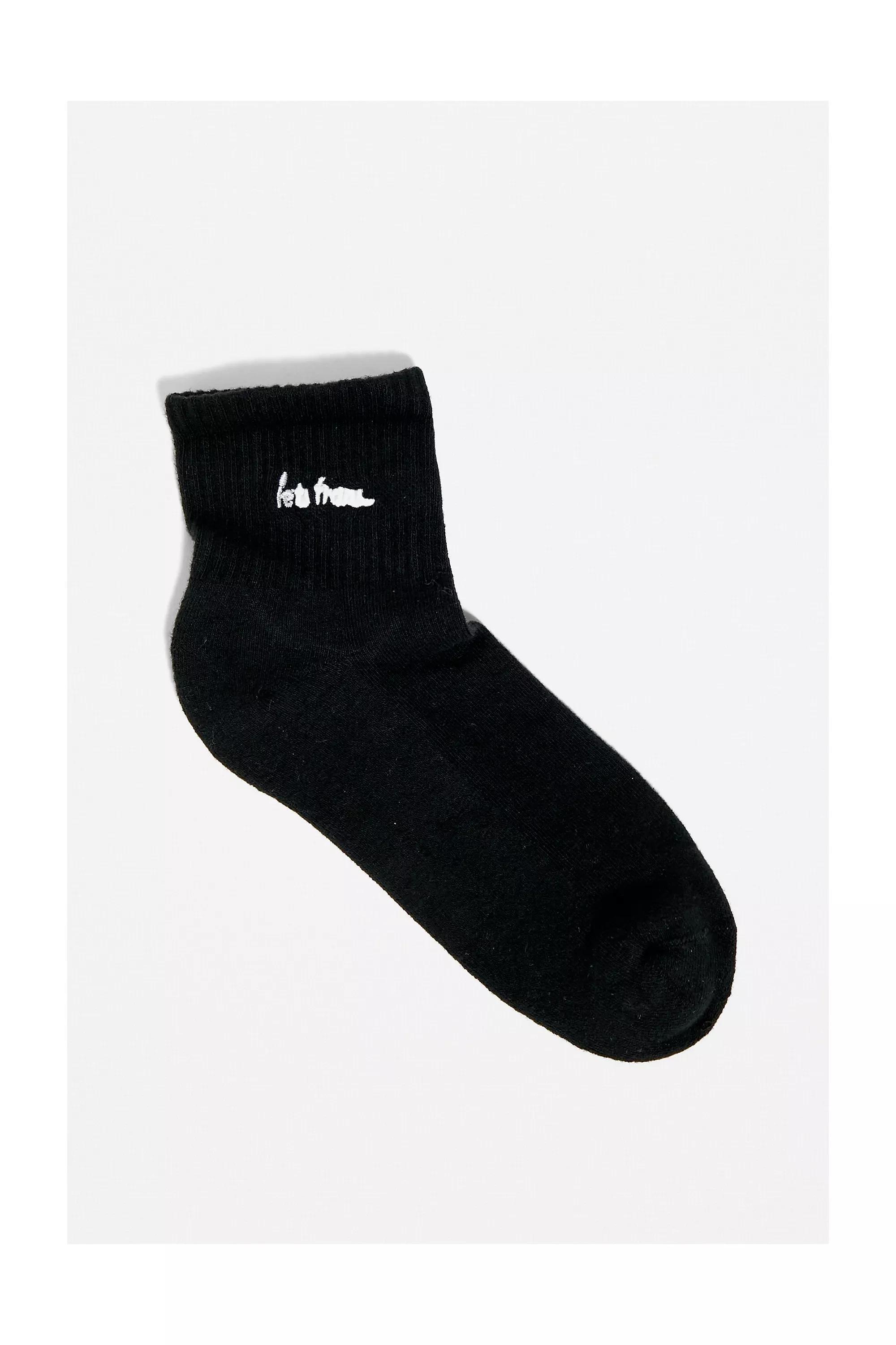 Black Iets Frans... Cropped Socks, BLK, large image number 3