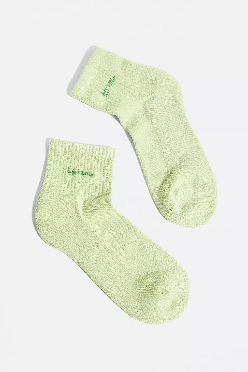 Yellow Iets Frans... Cropped Socks, , large image number 0