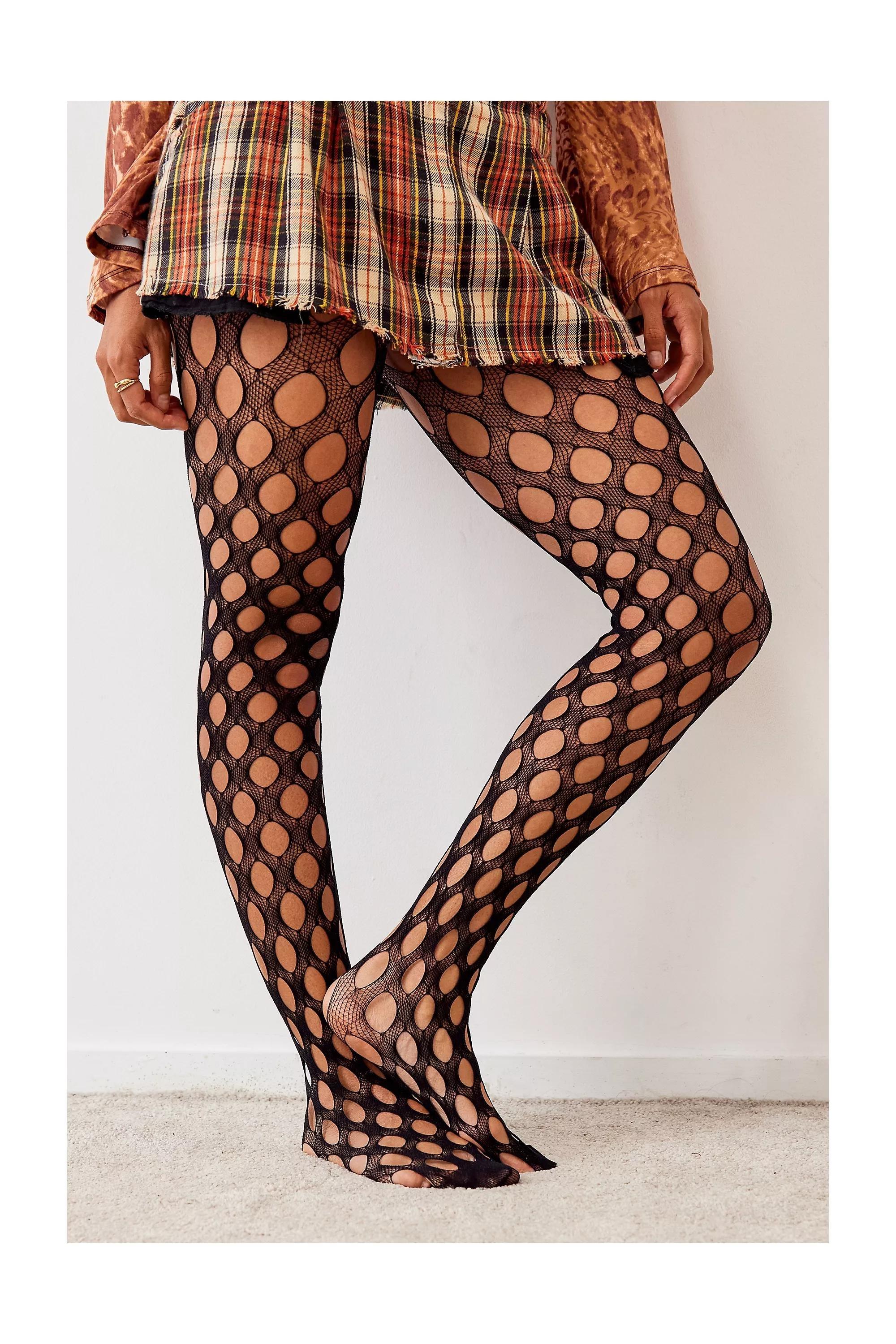 BLK Out From Under Wide Fishnet Tights, , large image number 2