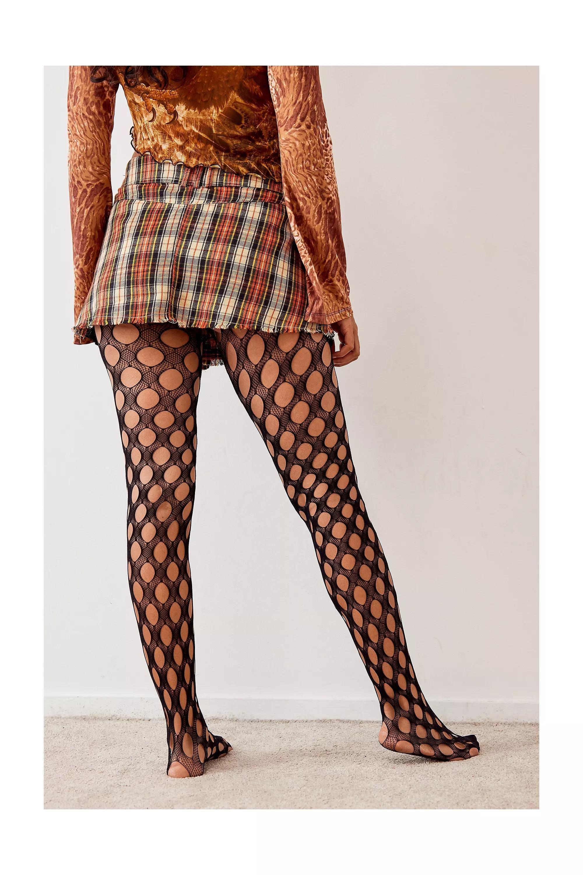 BLK Out From Under Wide Fishnet Tights, , large image number 3