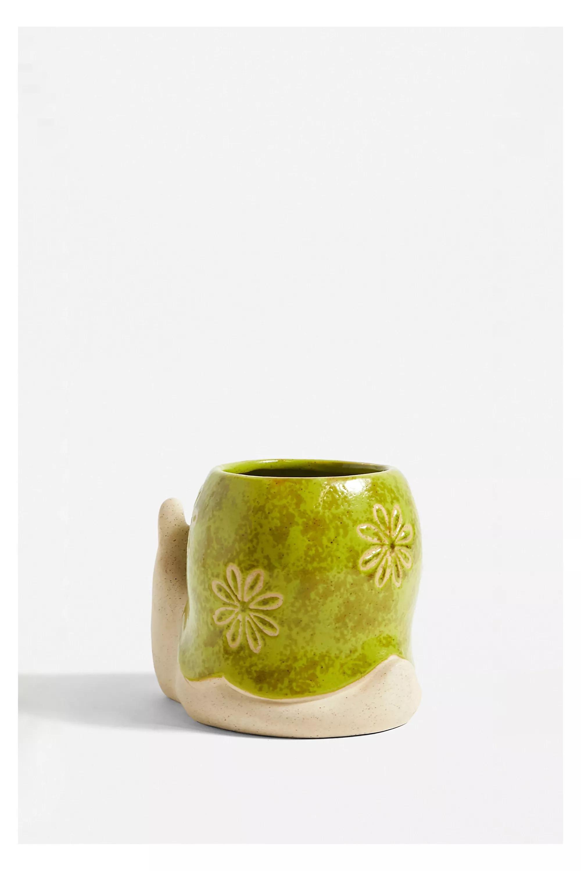 Green Cecile Snail Plant Pot, GRN, large image number 3
