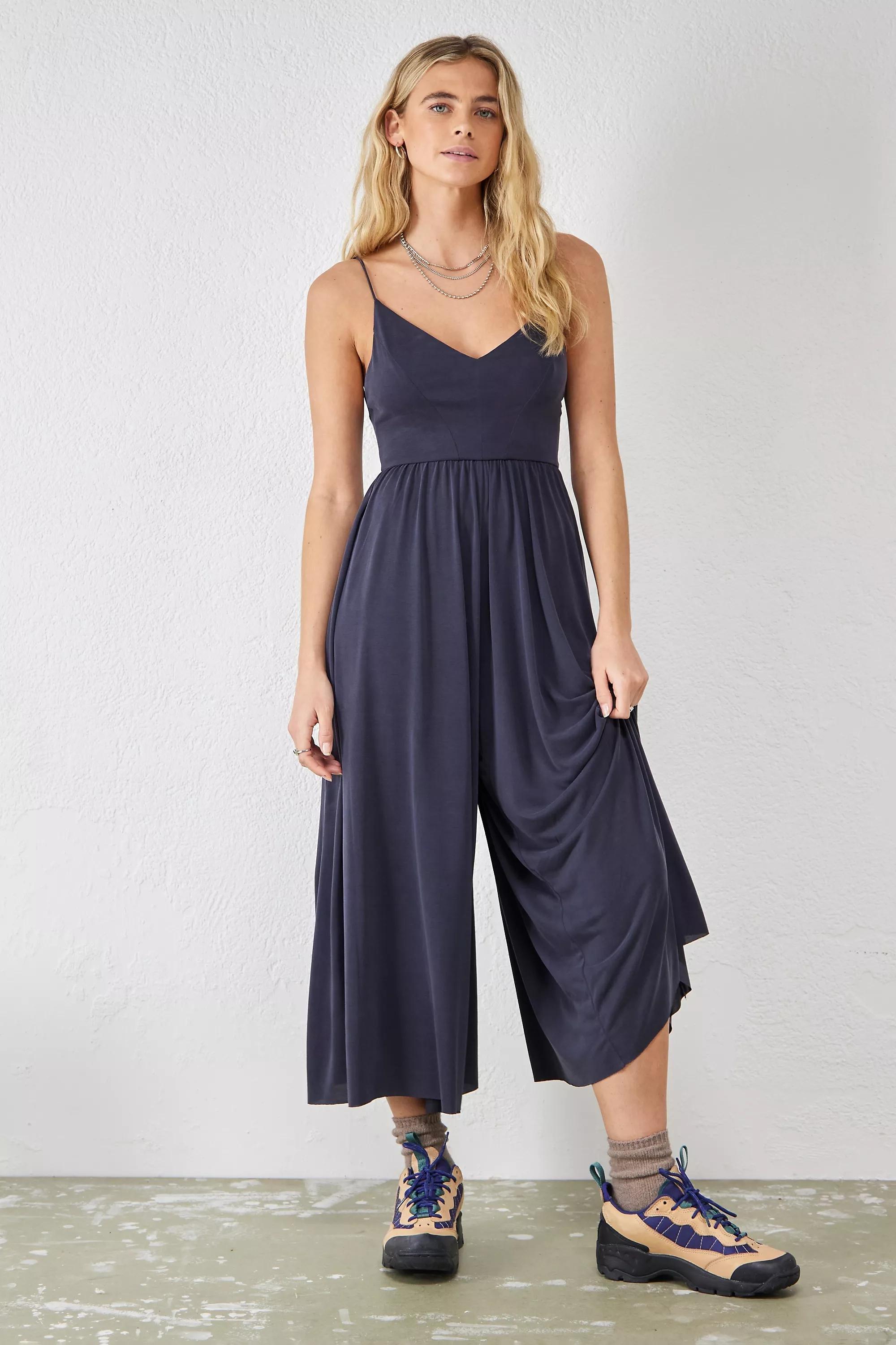 Blue Molly Cupro Culotte Jumpsuit, , large image number 0
