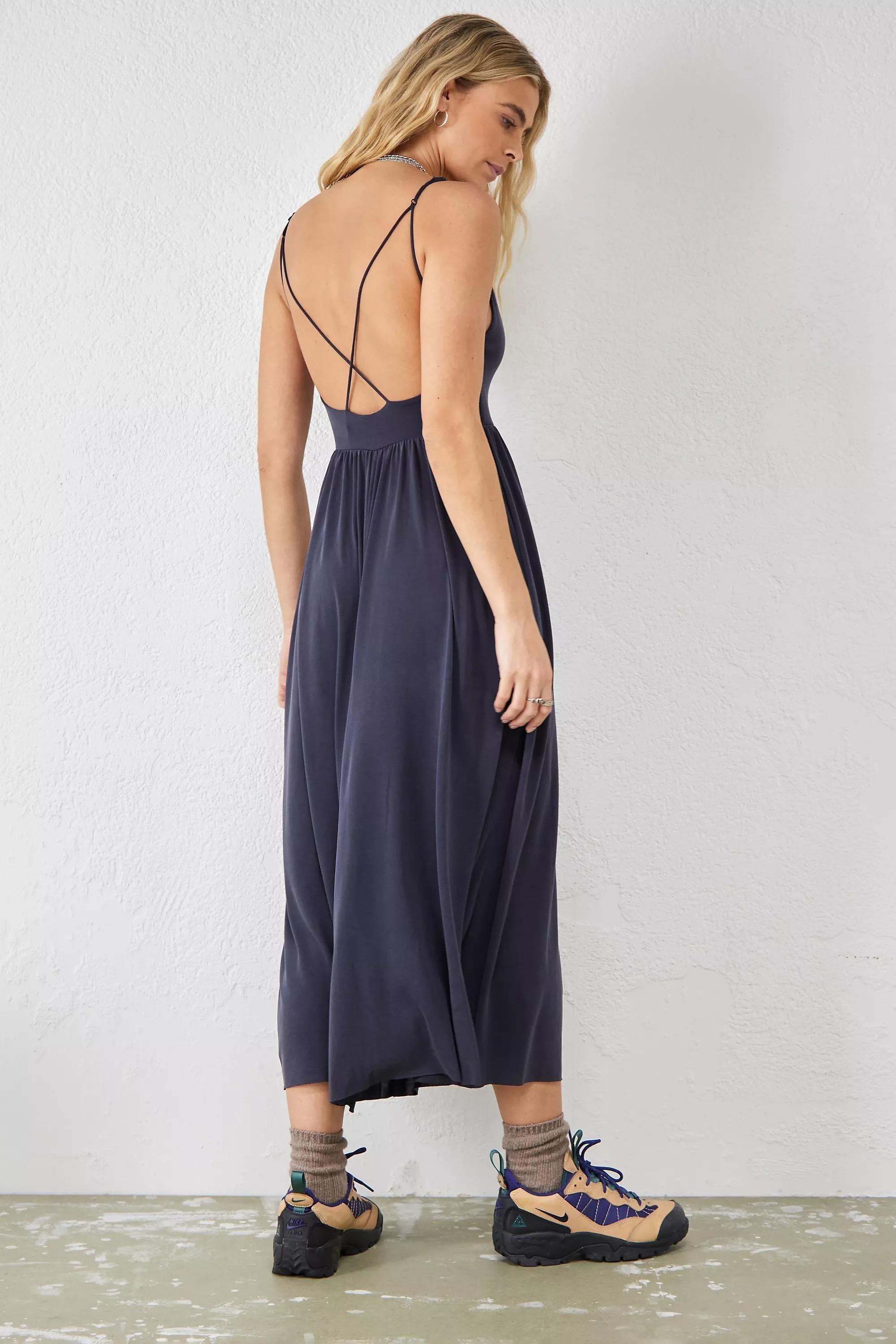 Blue Molly Cupro Culotte Jumpsuit, , large image number 1