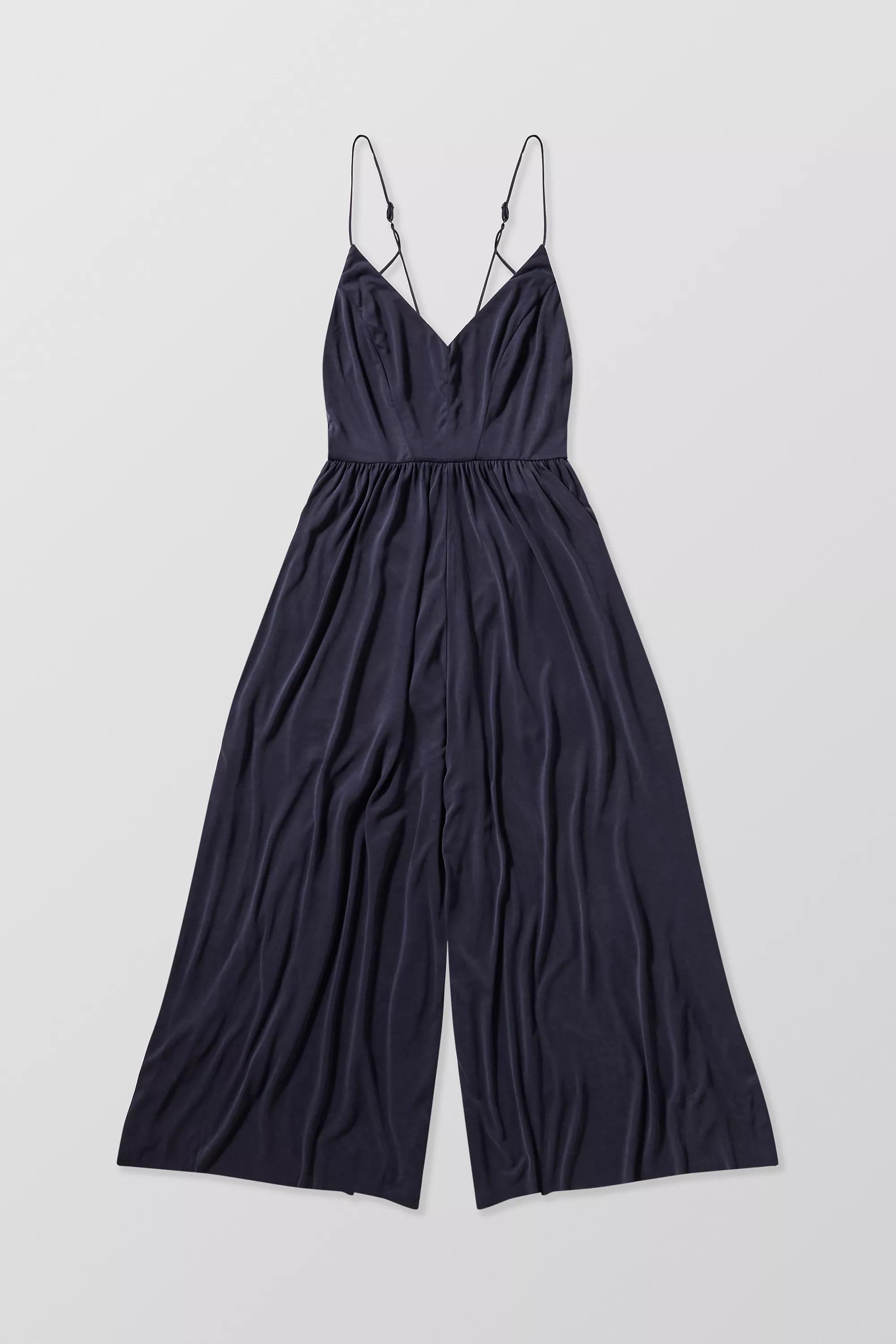 Blue Molly Cupro Culotte Jumpsuit, , large image number 4
