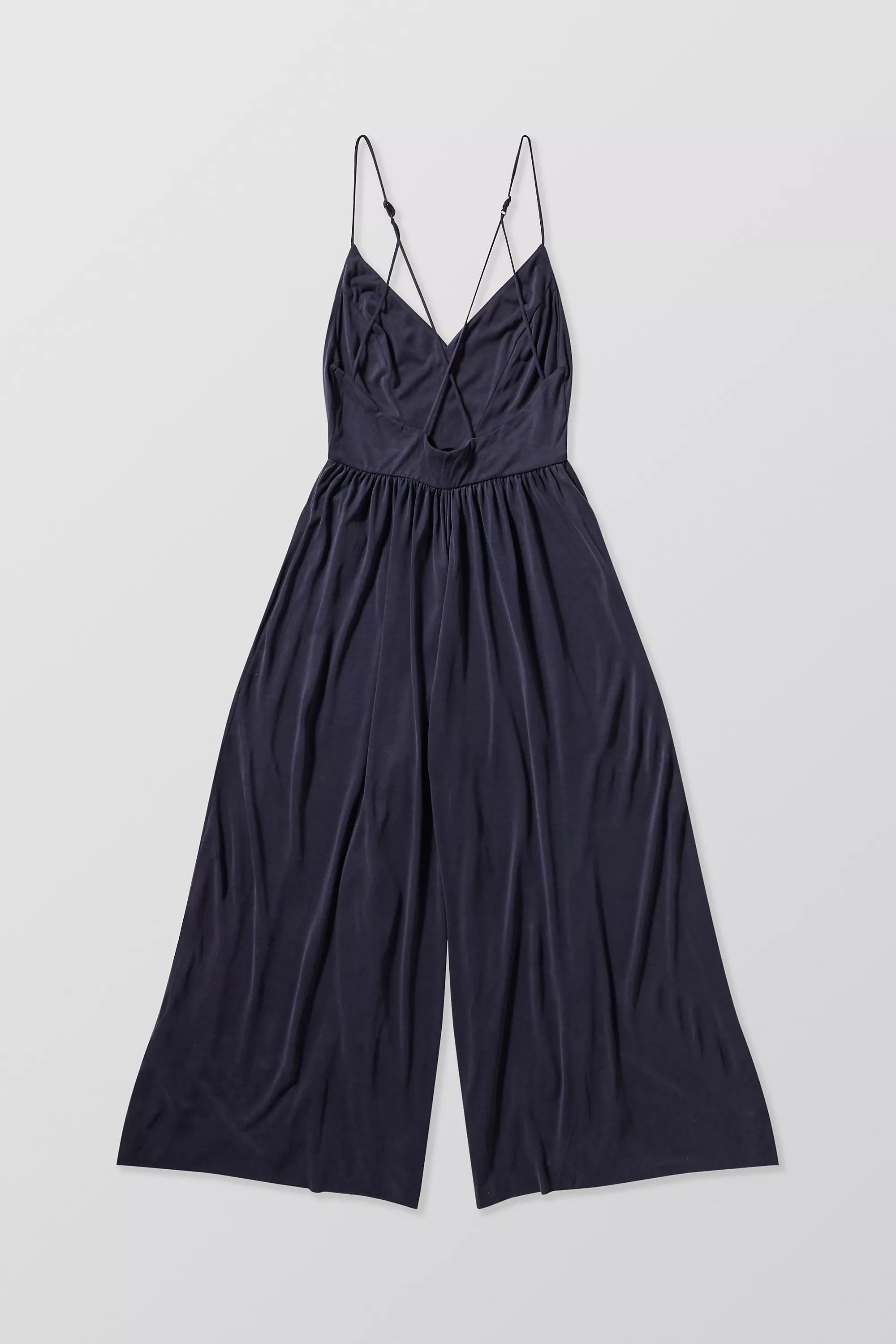 Blue Molly Cupro Culotte Jumpsuit, , large image number 5