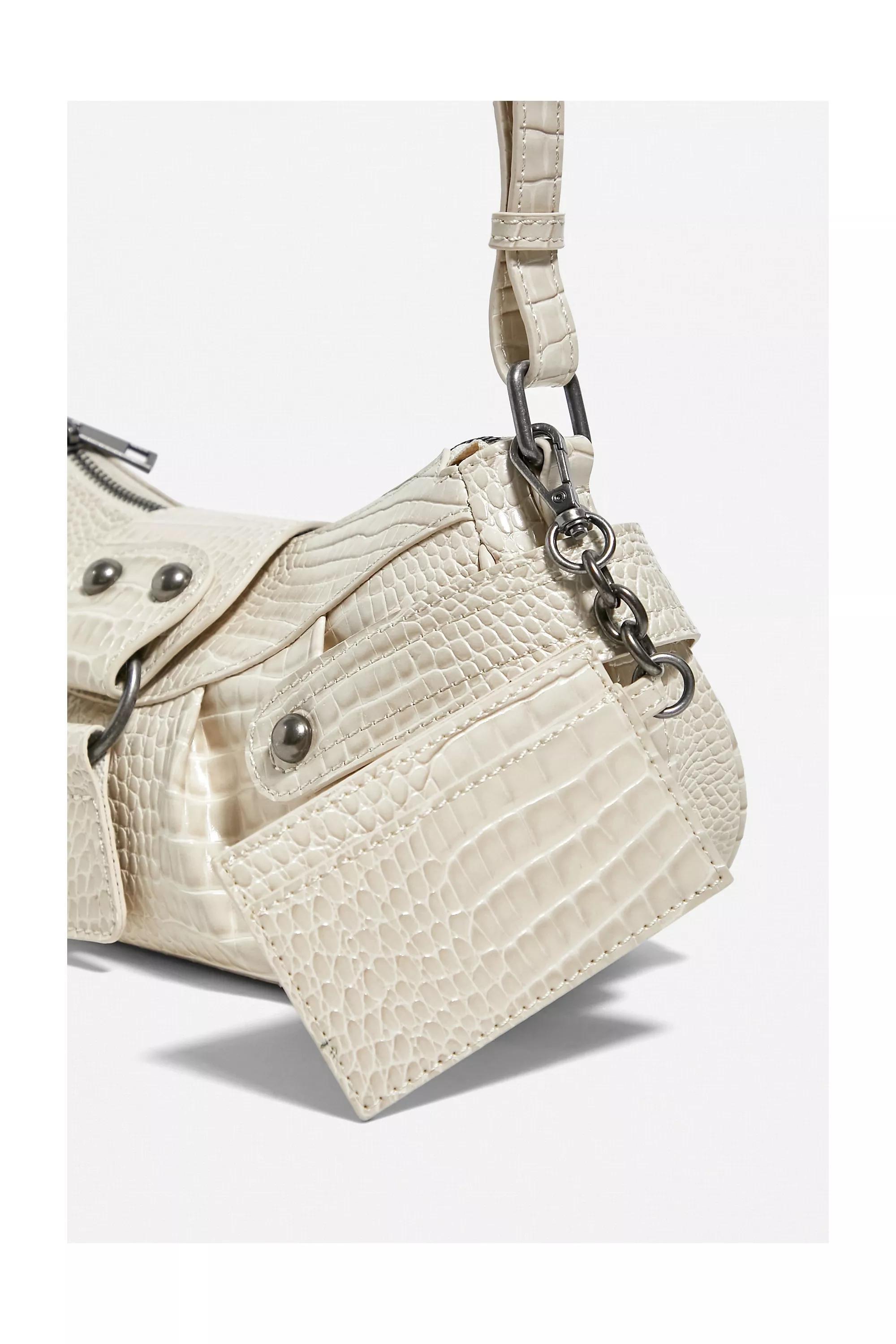 Cream Uo Y2K Biker Shoulder Bag, CREME, large image number 3
