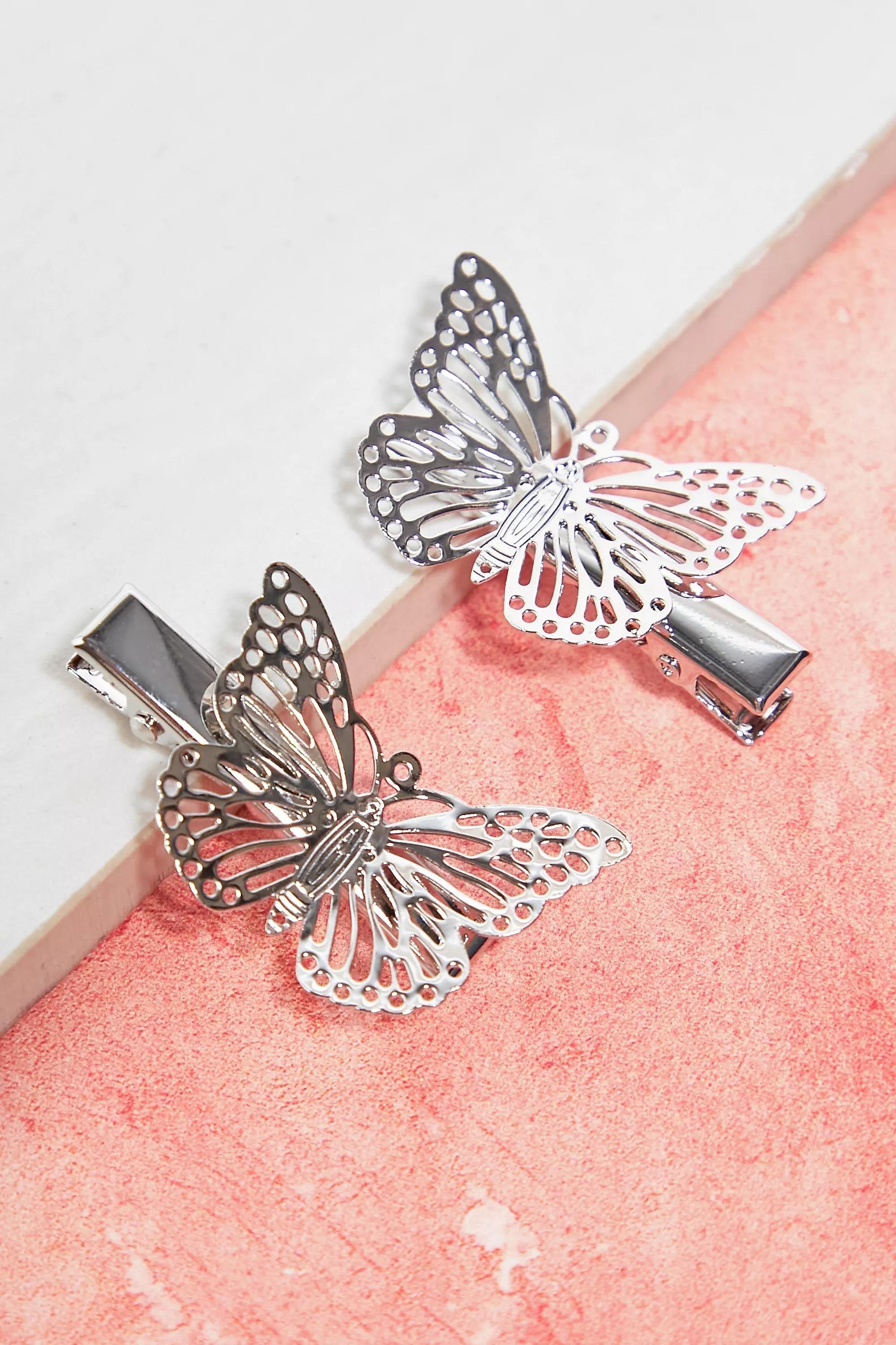 Silver Large Butterfly Slides 2P, , large image number 2