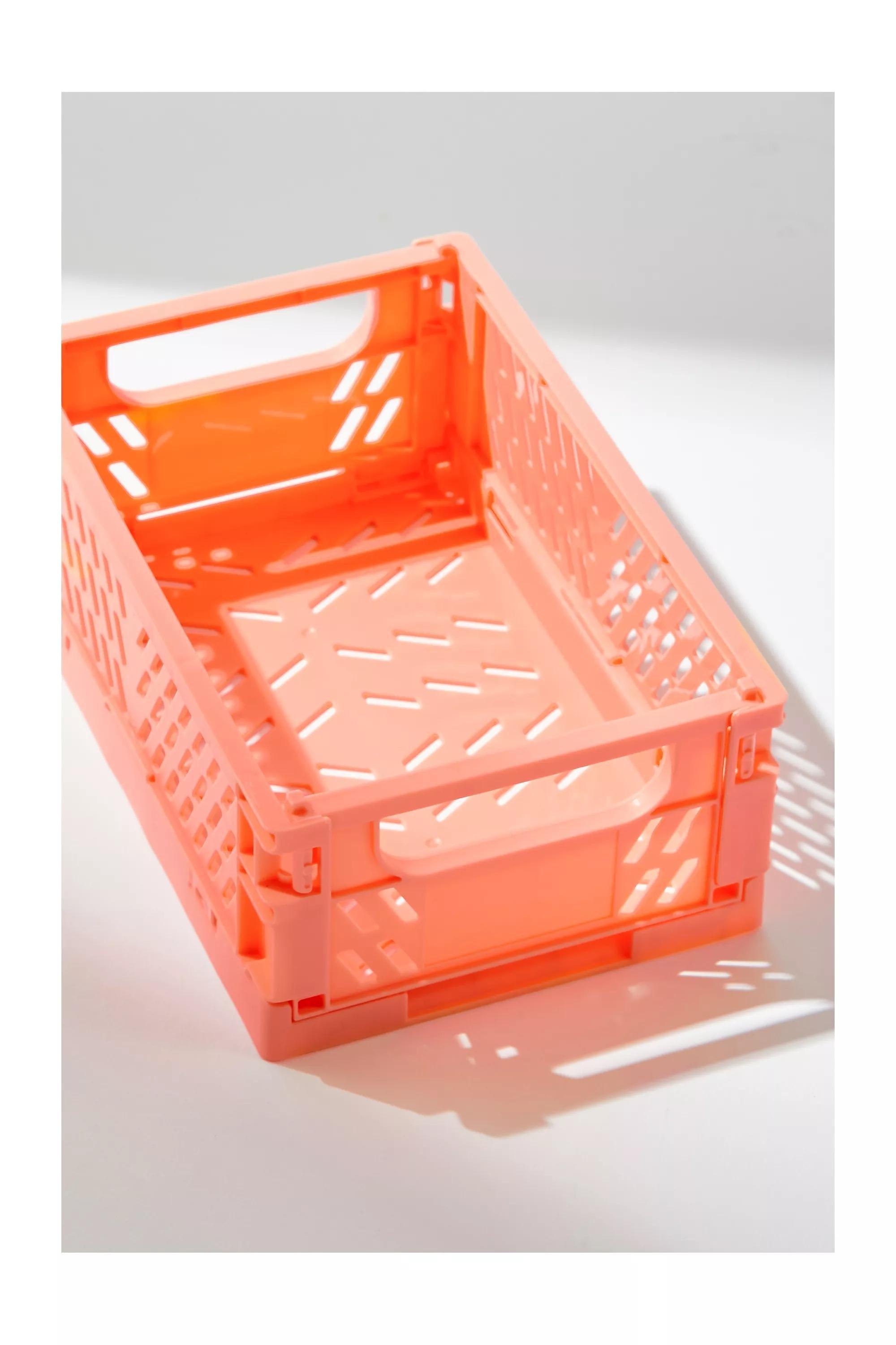 Pink Extra-Small Folding Storage Crate, , large image number 3
