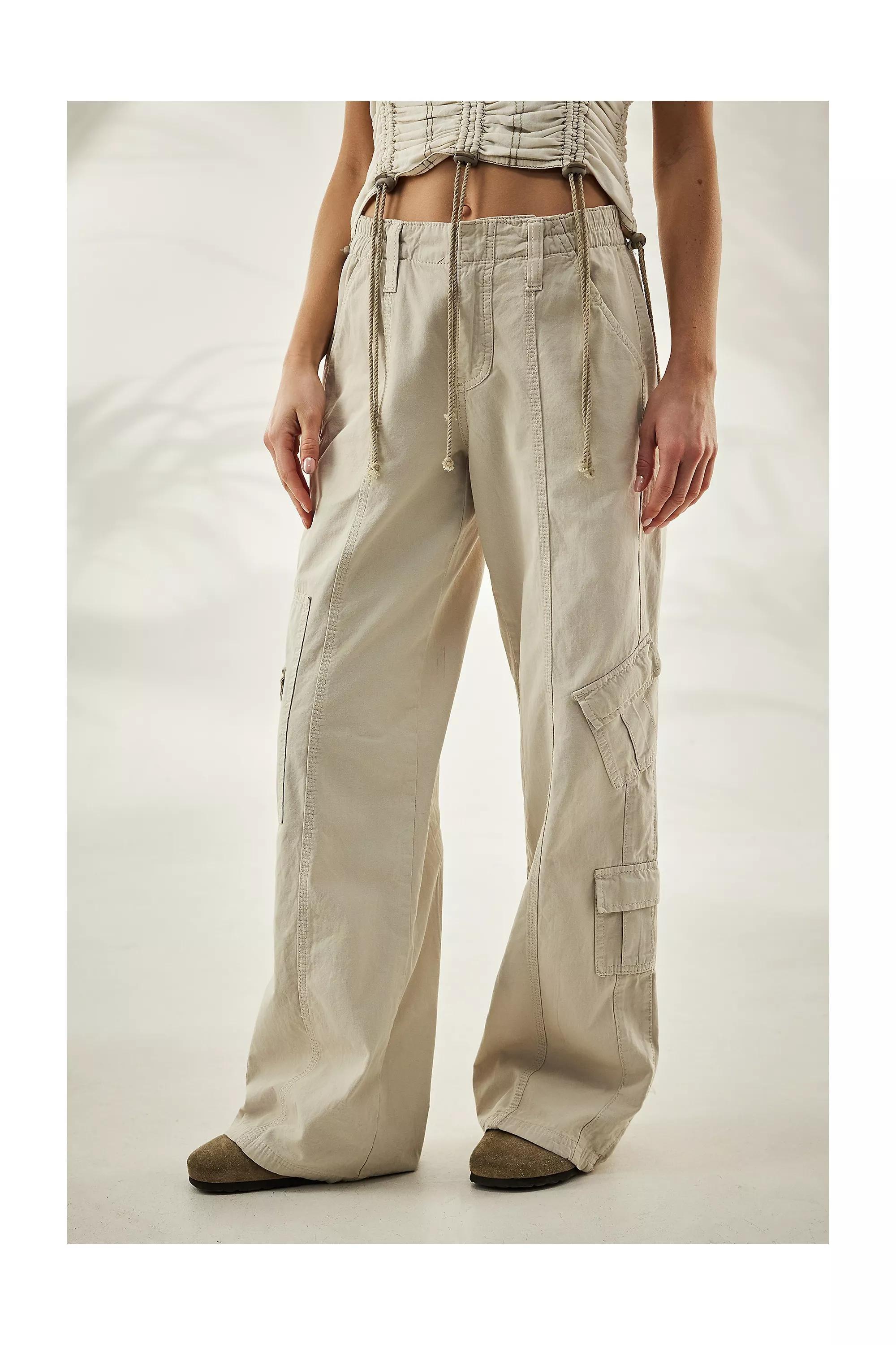 BDG Y2K Low-Rise Cargo Pants - White S at Urban Outfitters