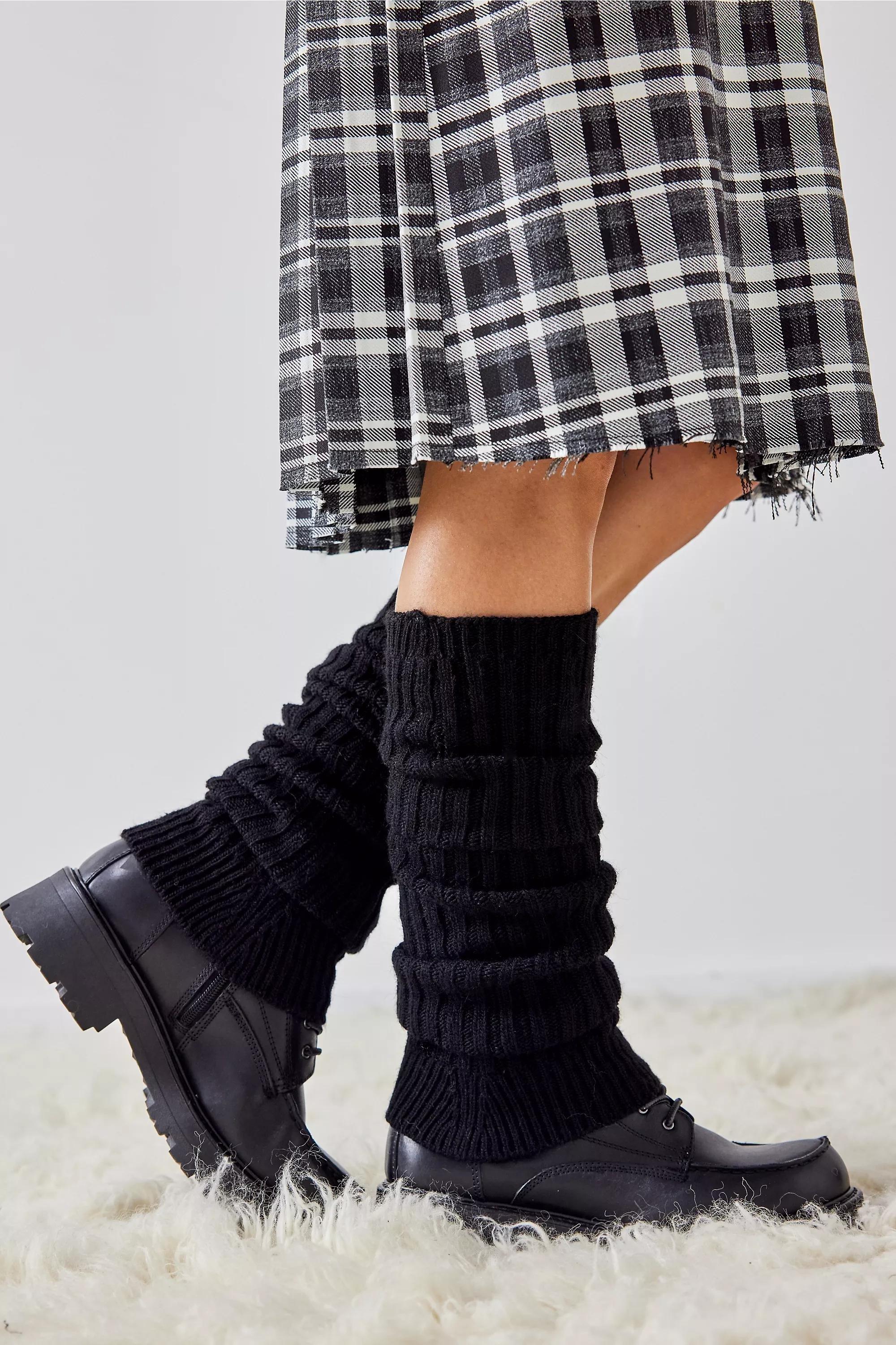 Black Extra-Long Leg Warmers, , large image number 0