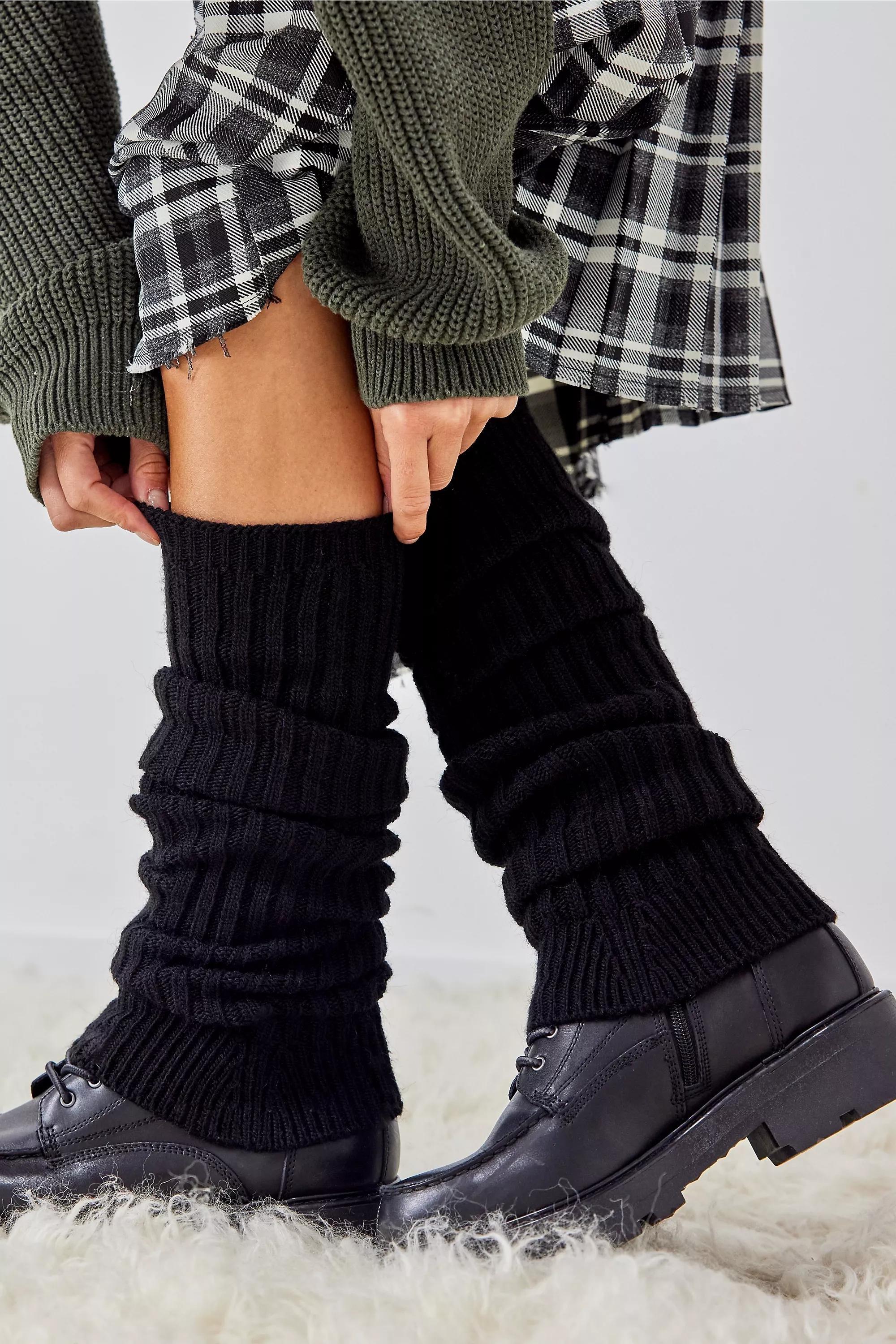 Black Extra-Long Leg Warmers, , large image number 3