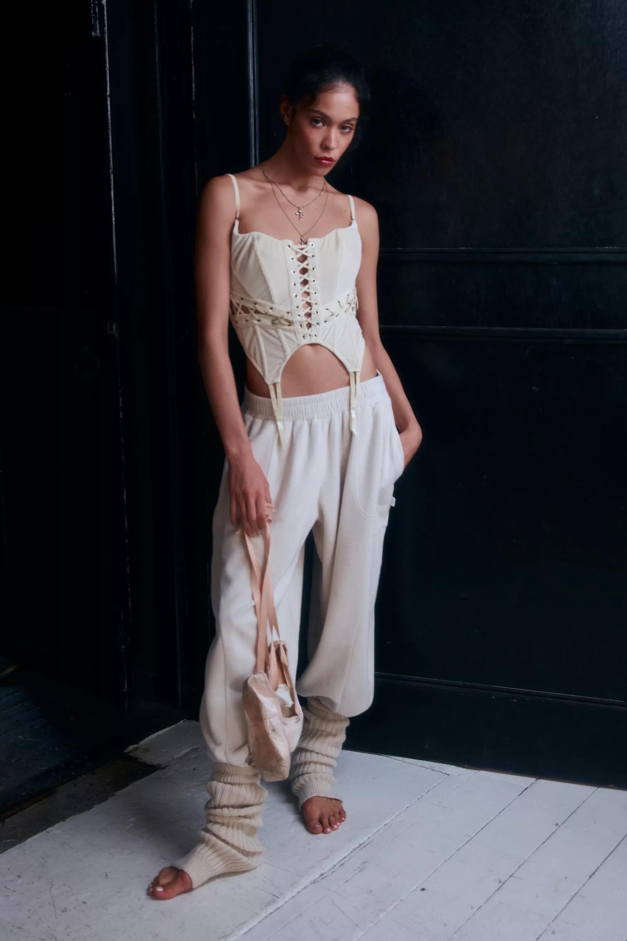 White Extra-Long Leg Warmers, , large image number 1