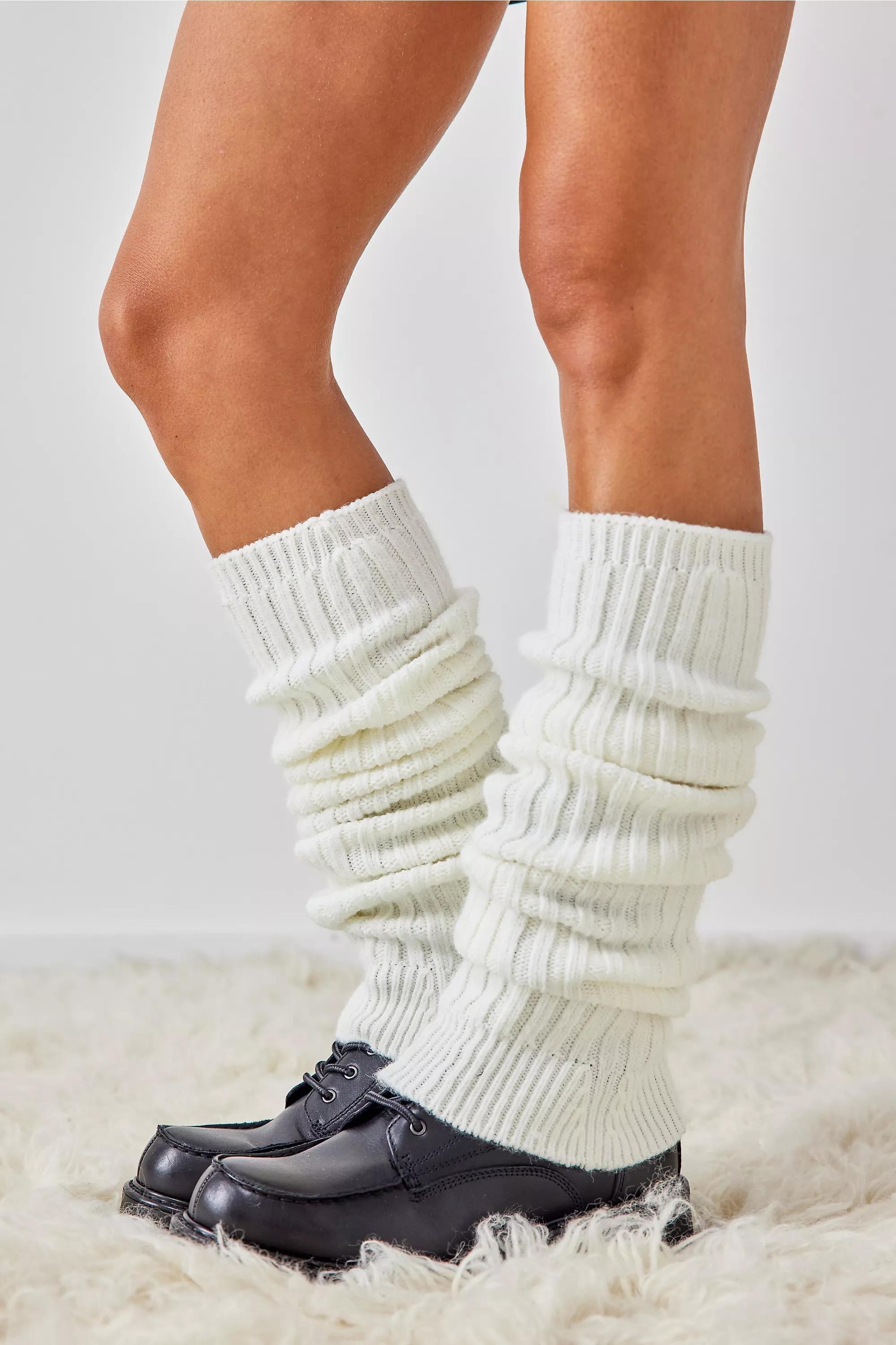 White Extra-Long Leg Warmers, , large image number 3