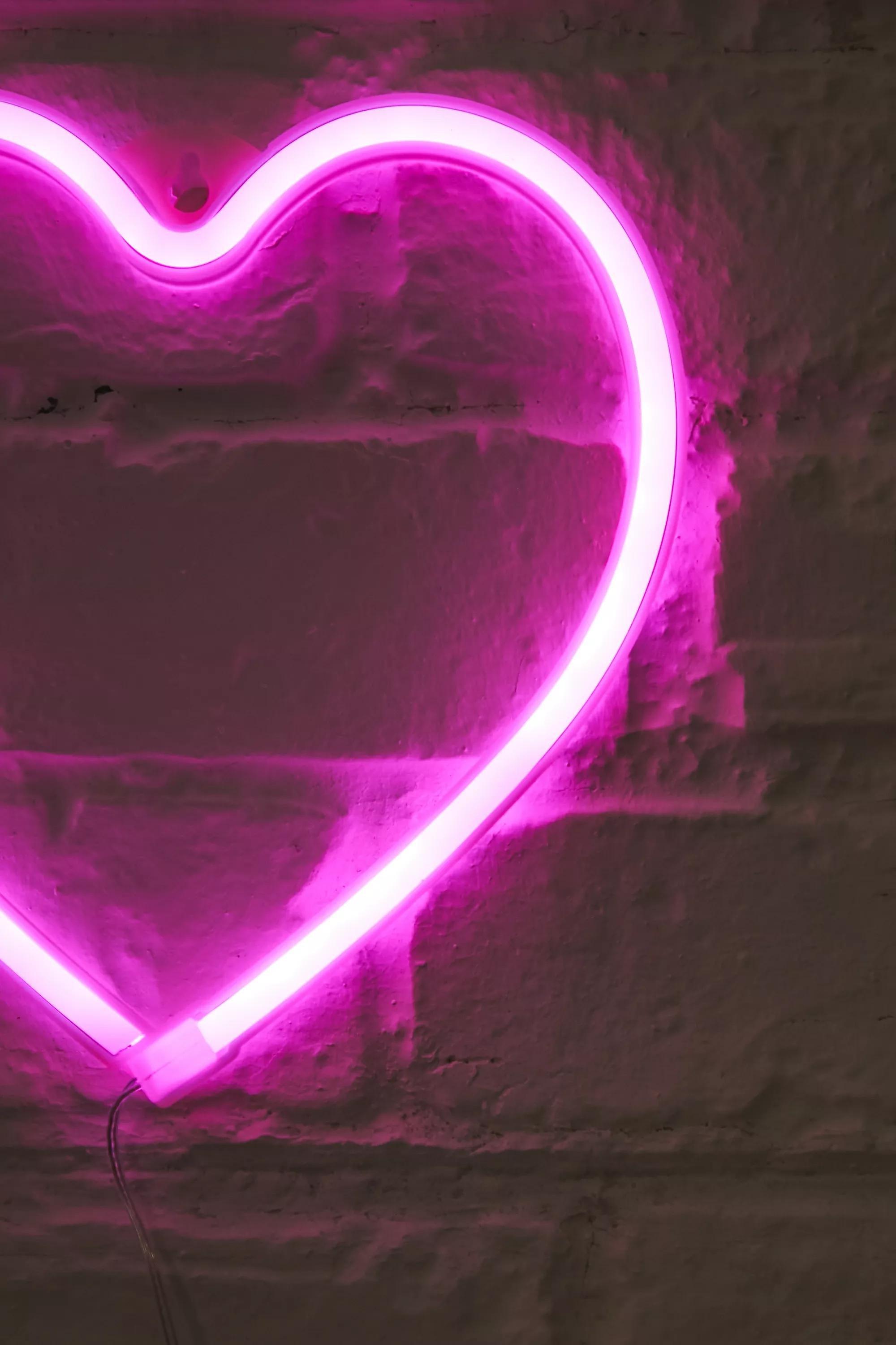 Pink Mini Led Heart Neon Sign, PINK, large image number 1
