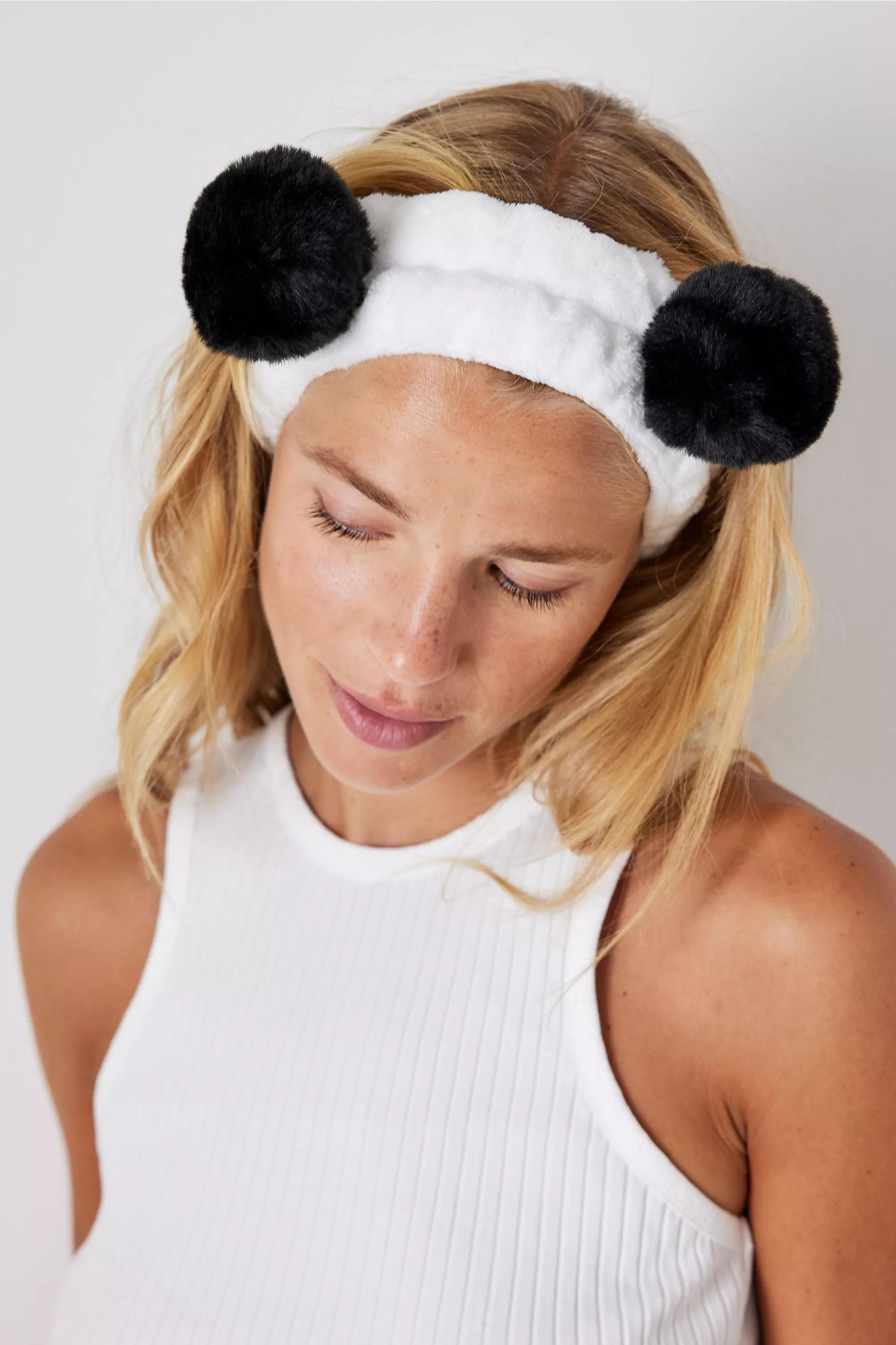 White Panda Spa Day Headband, ASSORT, large image number 0