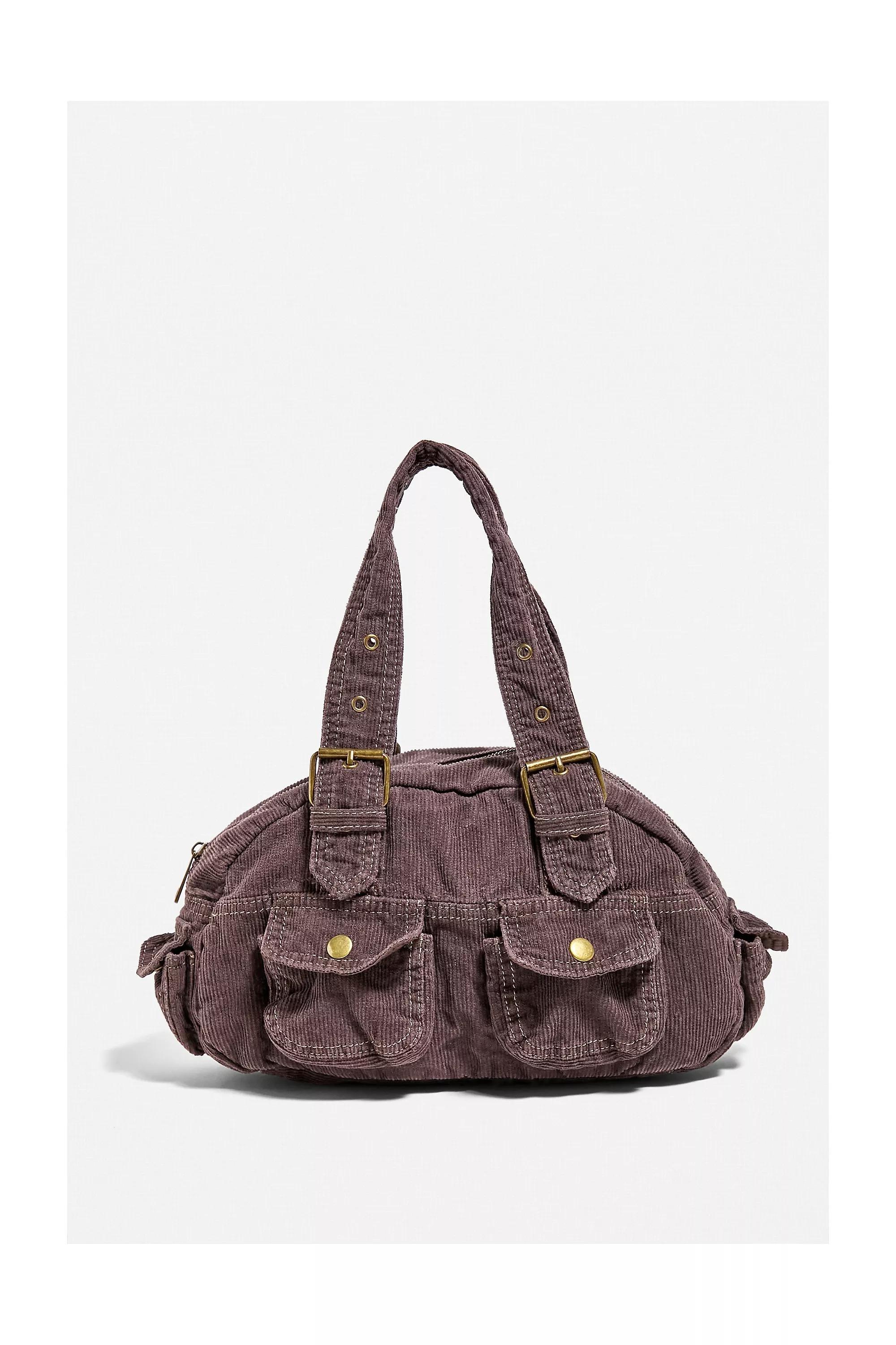 Brown Mini Denim Duffle Bag, , large image number 1