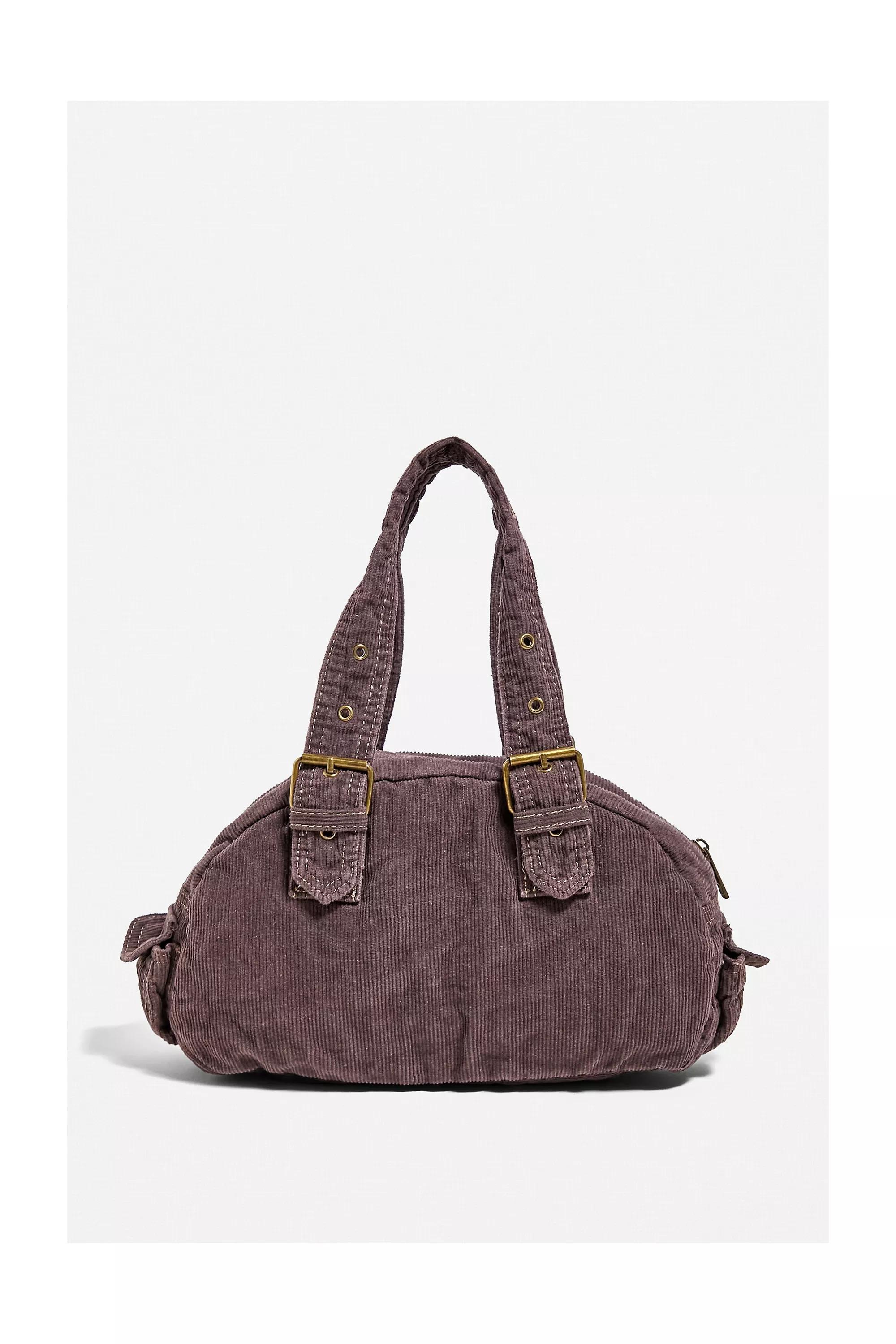 Brown Mini Denim Duffle Bag, , large image number 3