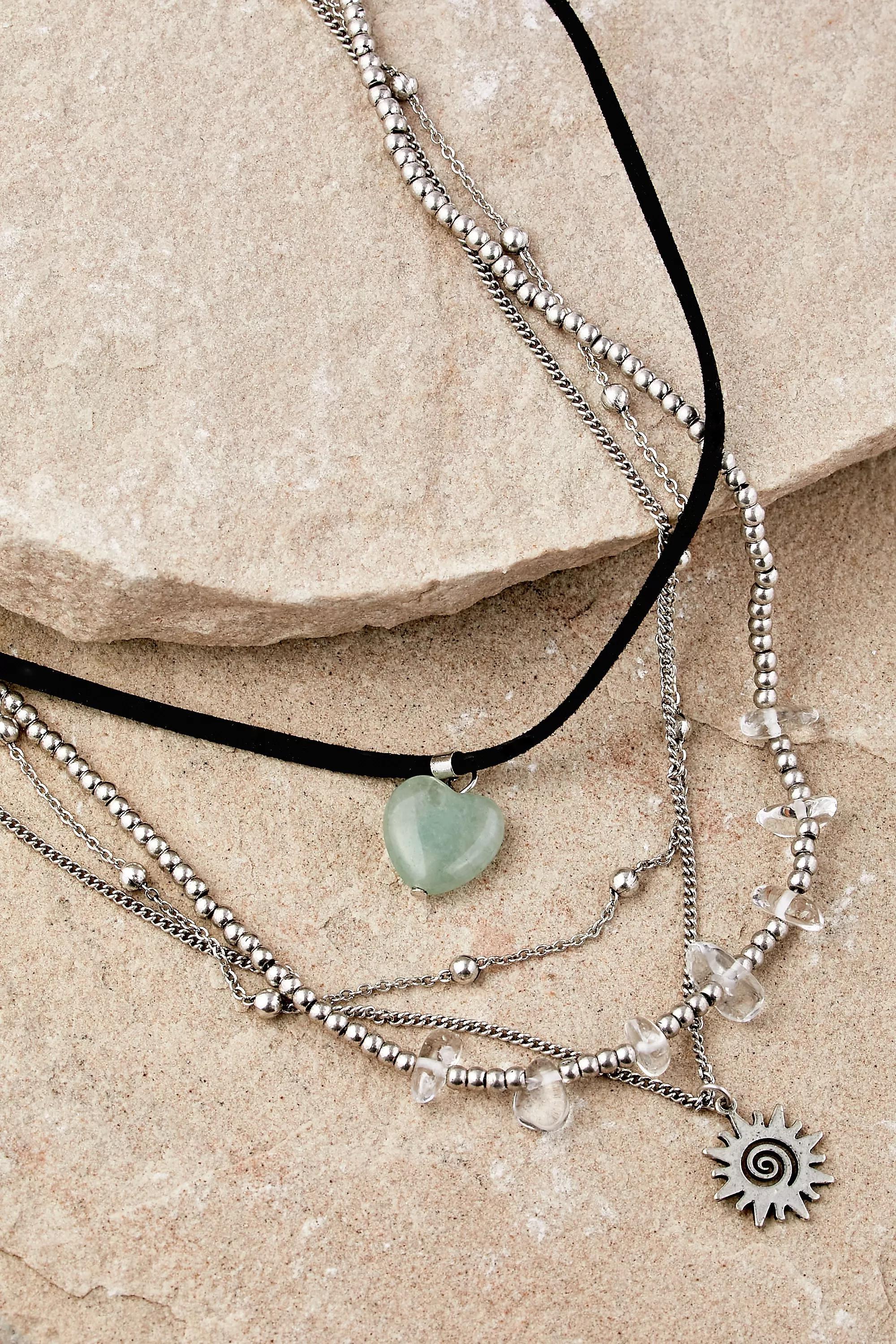 Silver Boho Multilayer Necklaces, SLVR, large image number 0