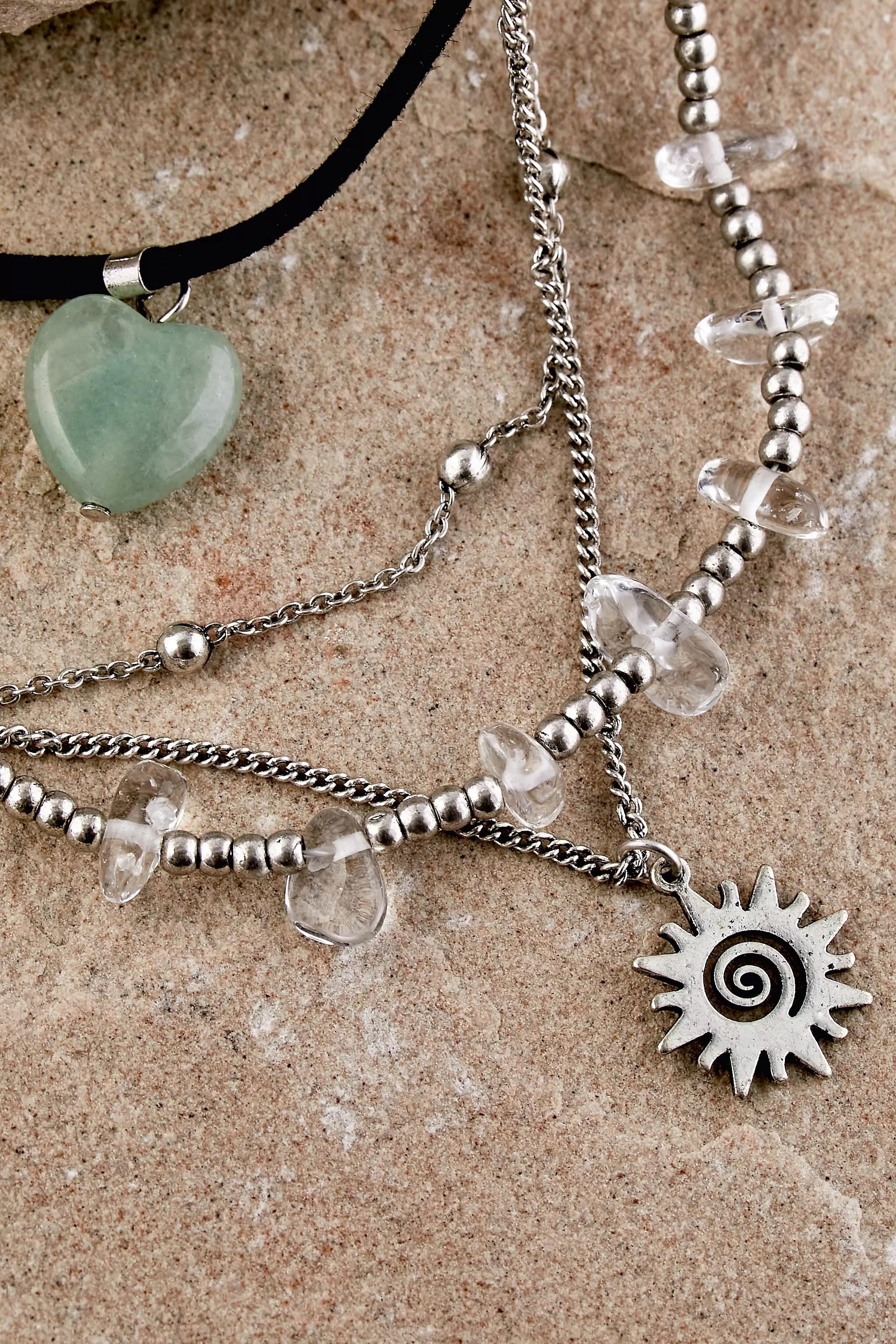 Silver Boho Multilayer Necklaces, SLVR, large image number 2