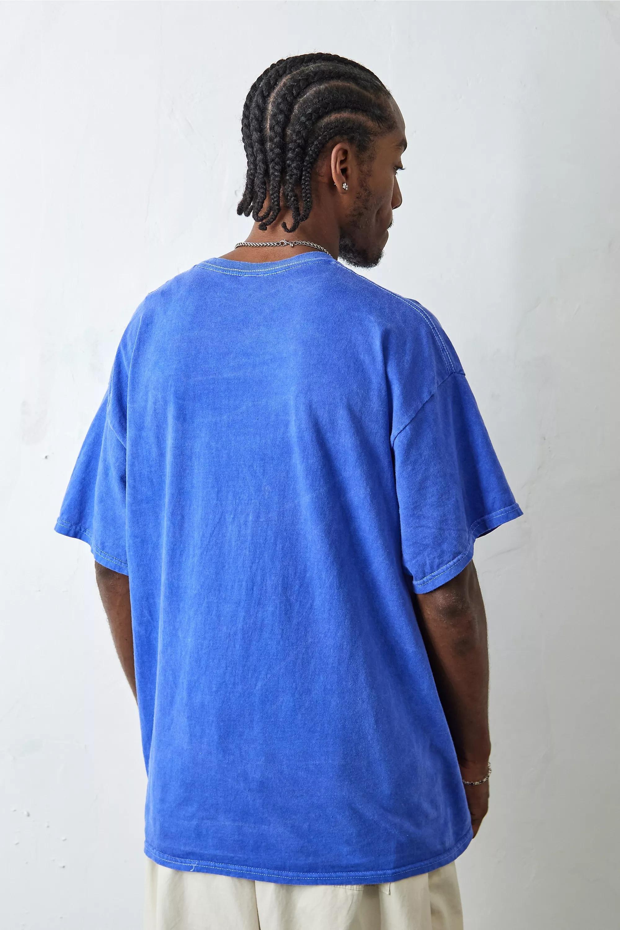 Blue Purest Virtue Embroidered T-Shirt, BLUE, large image number 3