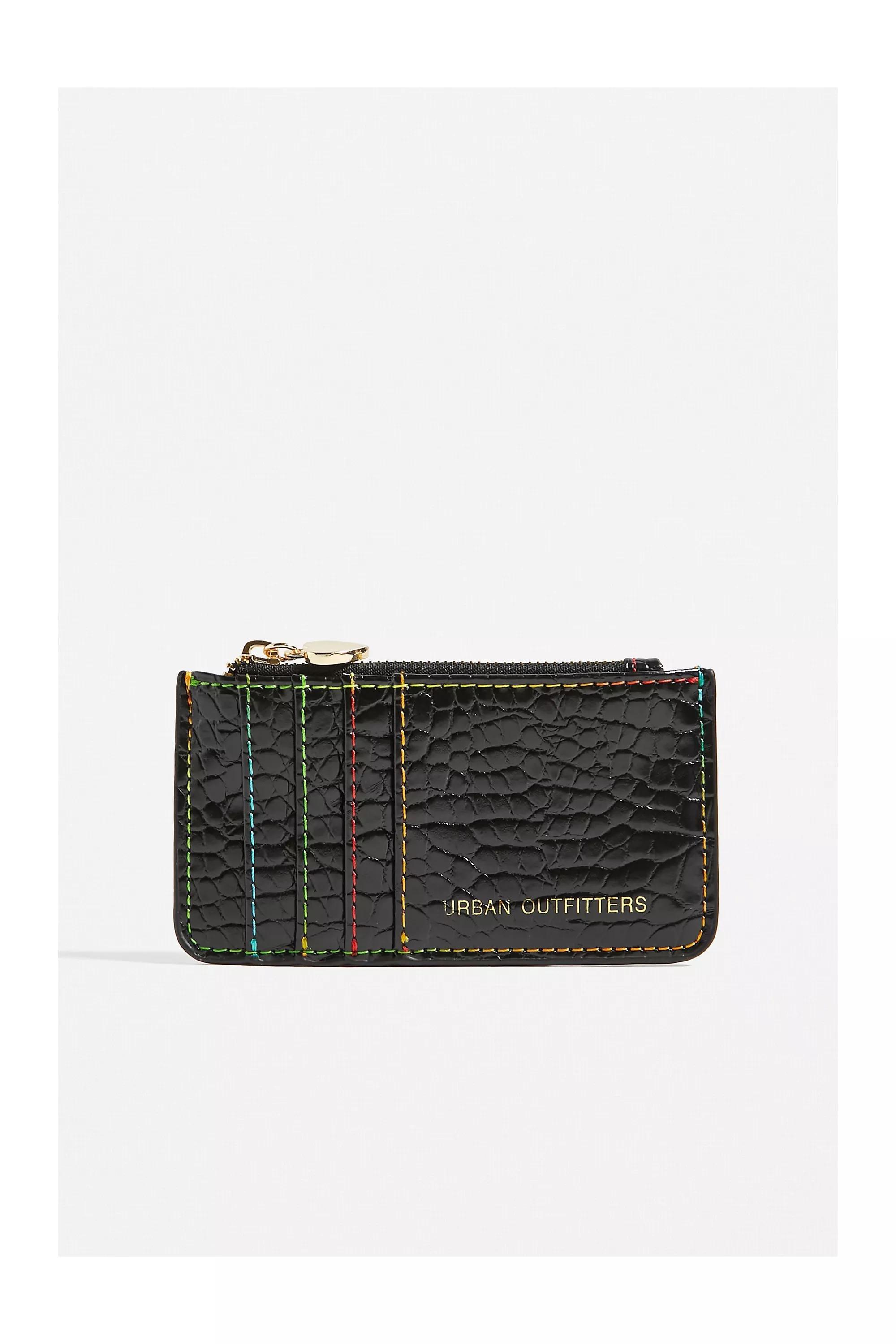 Black Multi Stitch Cardholder, , large image number 0