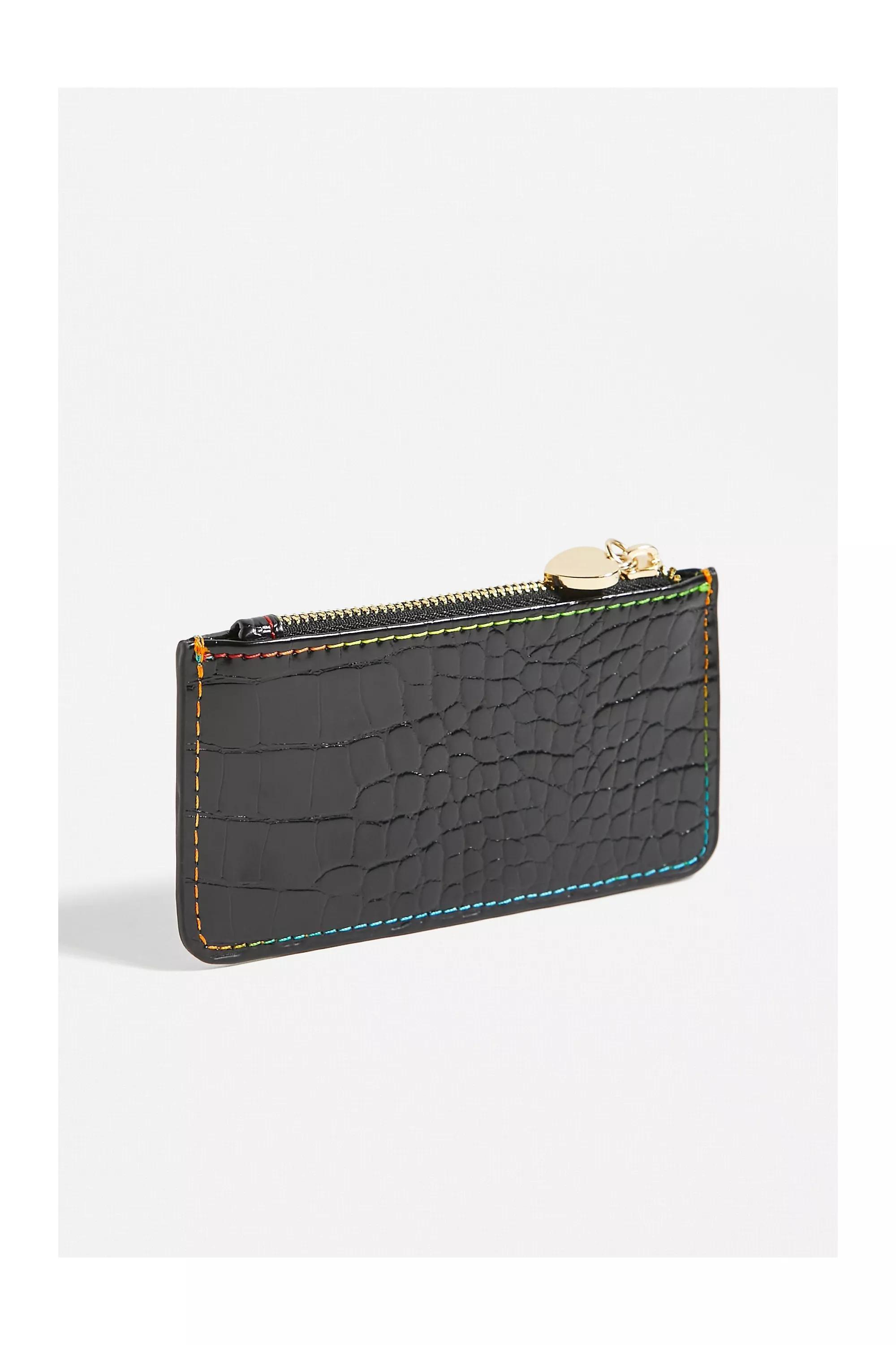 Black Multi Stitch Cardholder, , large image number 2